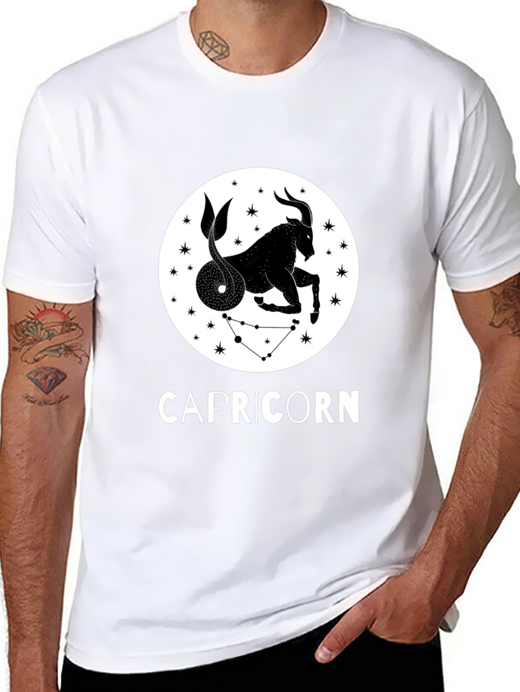Capricorn Zodiac Sign Black T-Shirt