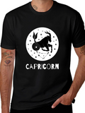 Capricorn Zodiac Sign Black T-Shirt