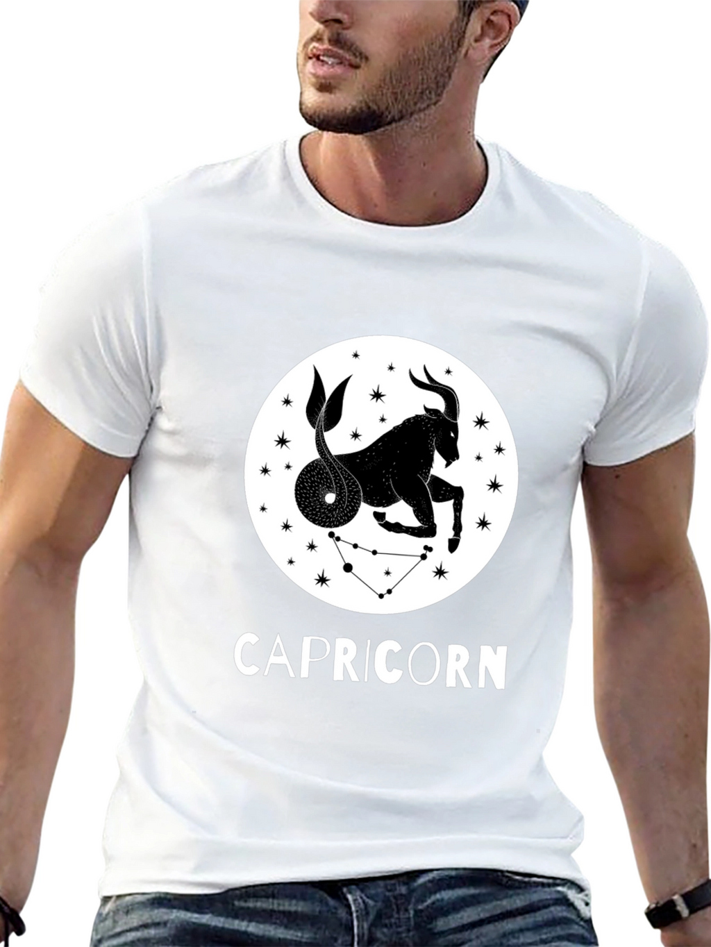 Capricorn Zodiac Sign Black T-Shirt