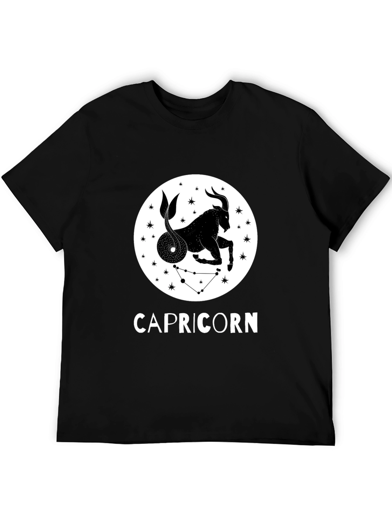 Capricorn Zodiac Sign Black T-Shirt