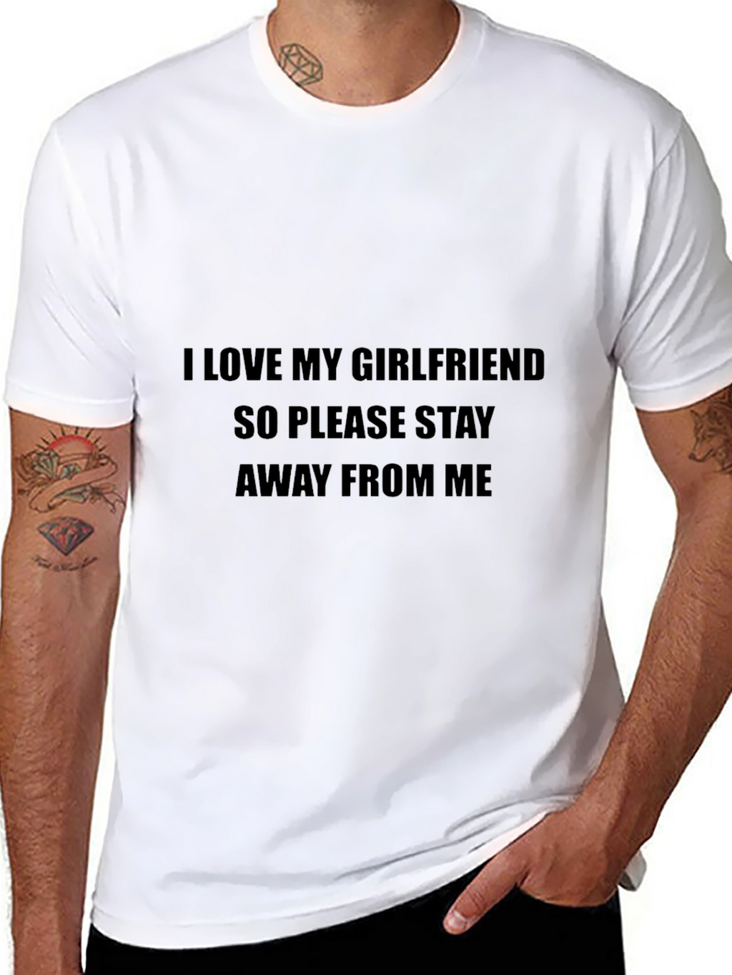 I Love My Girlfriend Novelty Graphic Tee