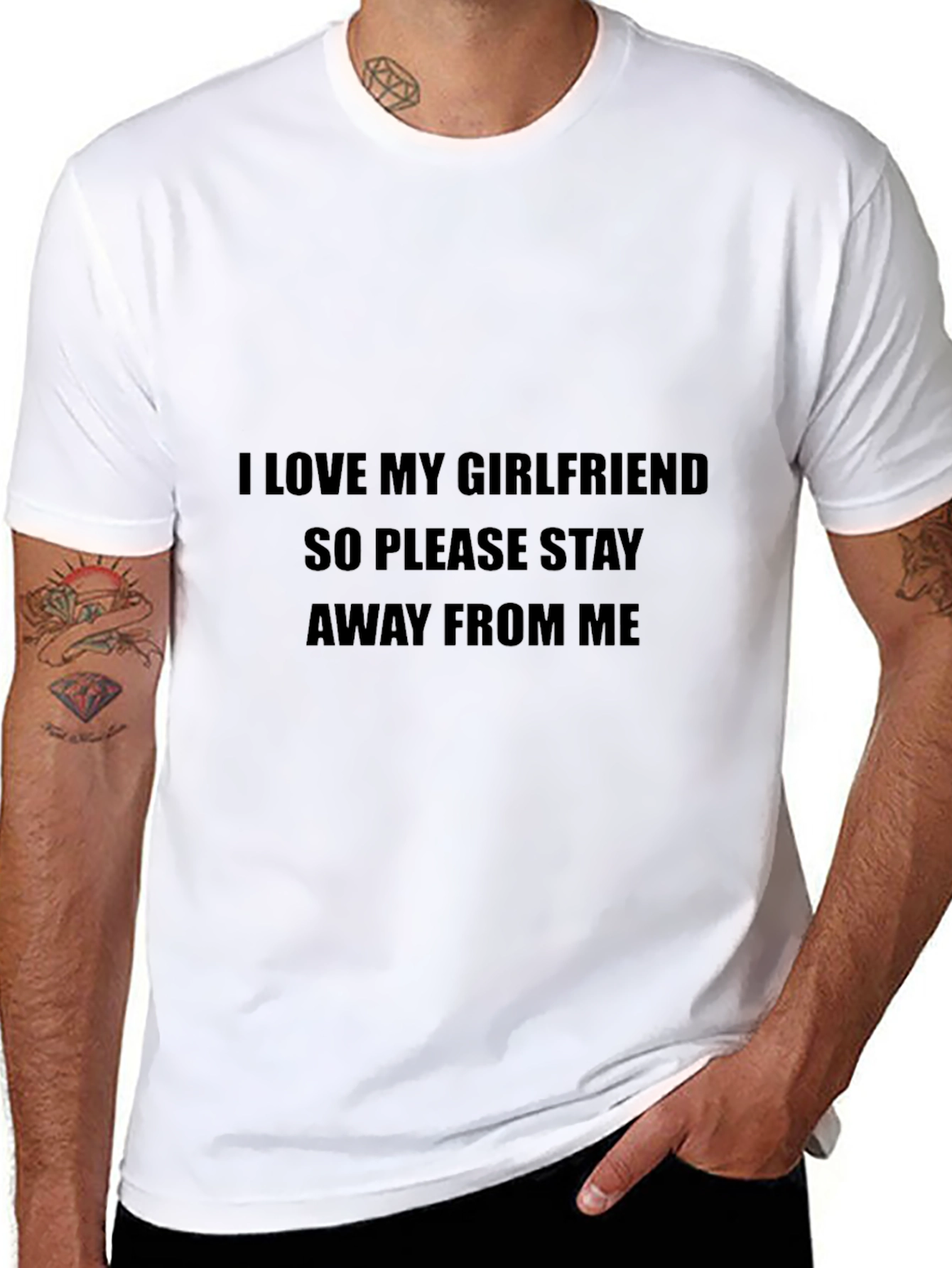 I Love My Girlfriend Novelty Graphic Tee