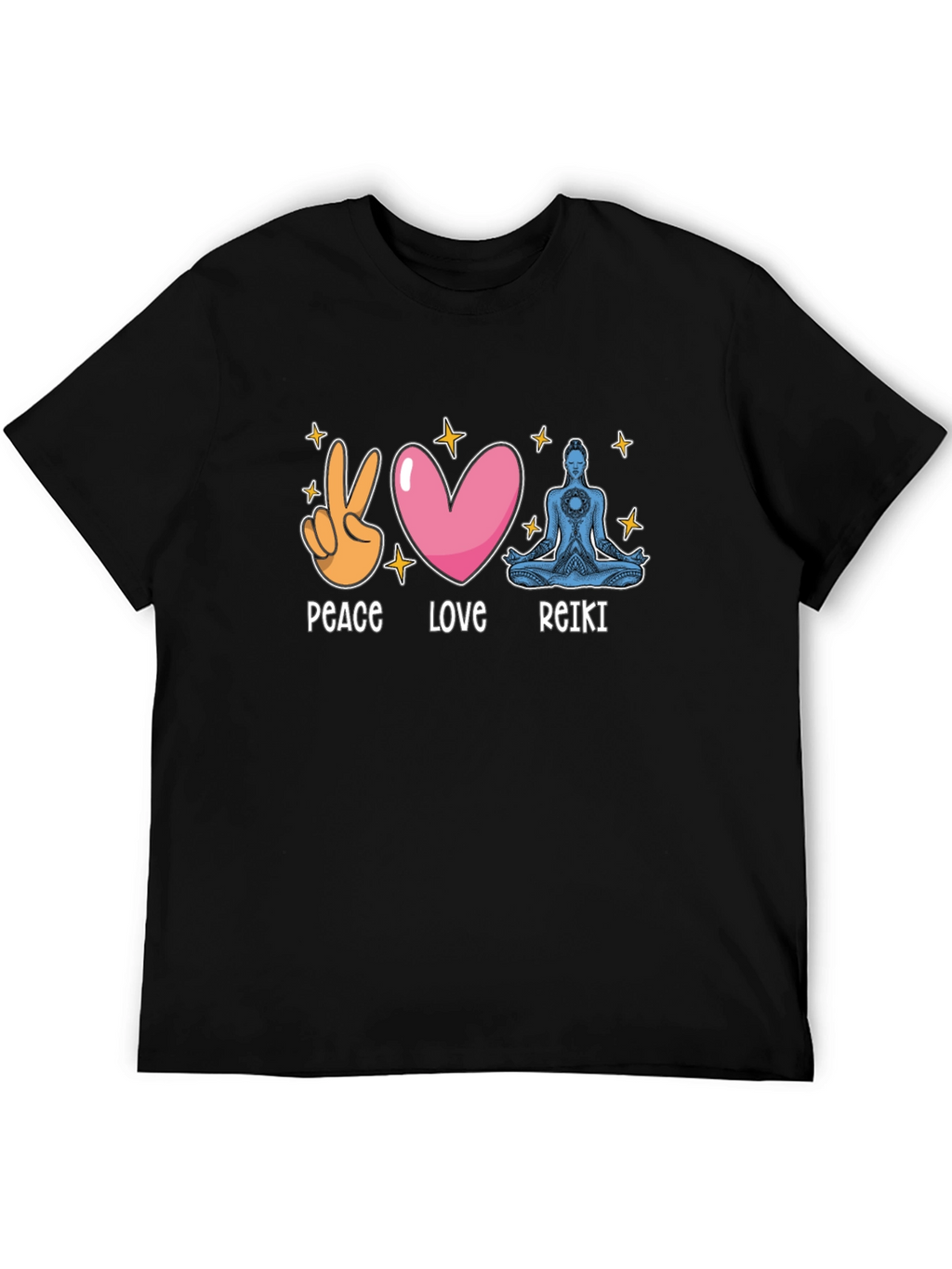 Peace Love Reiki T-Shirt - Black