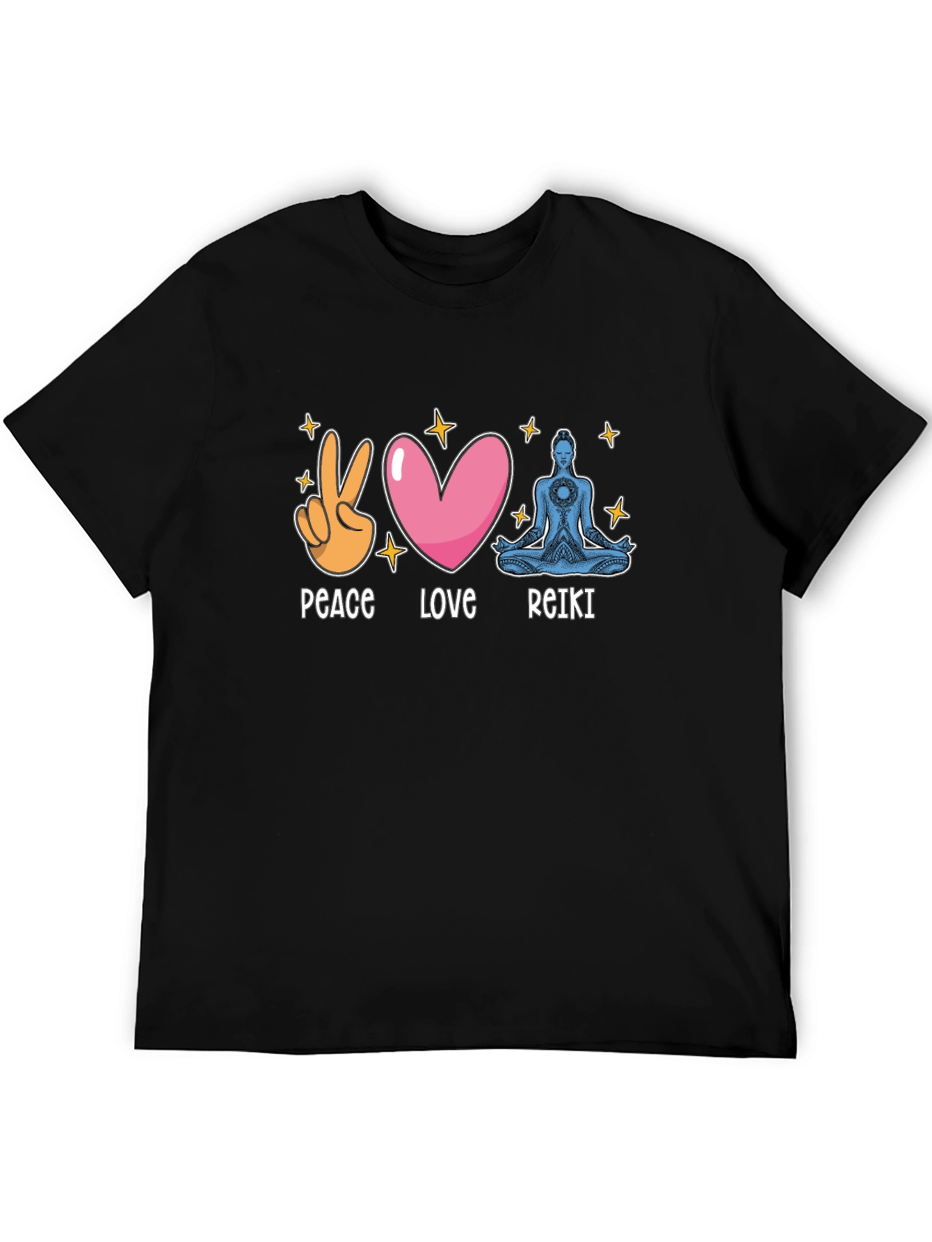 Peace Love Reiki T-Shirt - Black