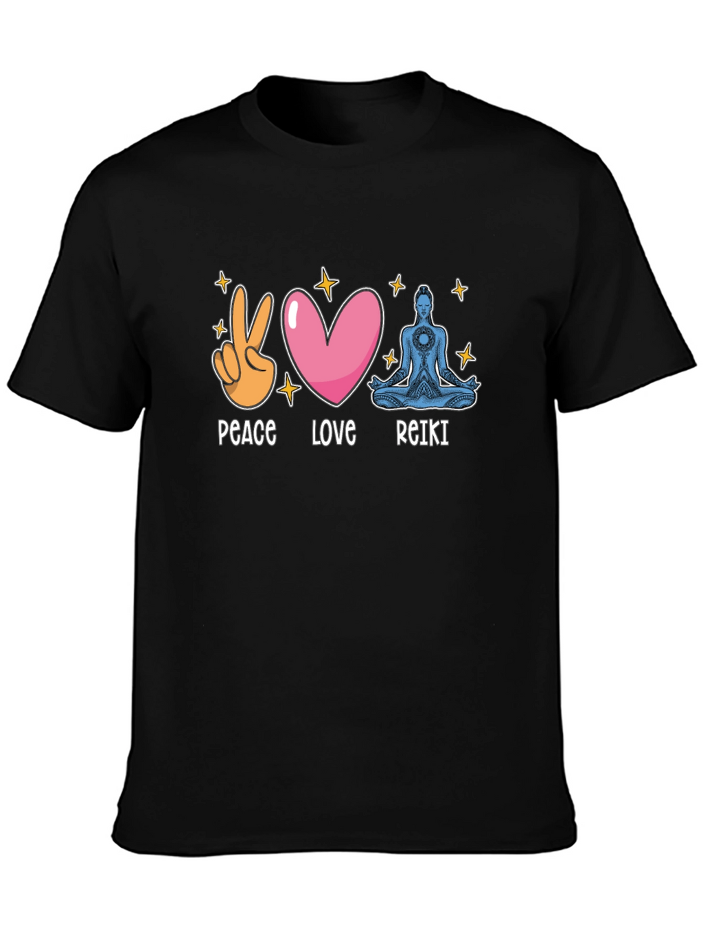 Peace Love Reiki T-Shirt - Black
