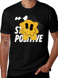 Stay Positive Graphic Tee - Black