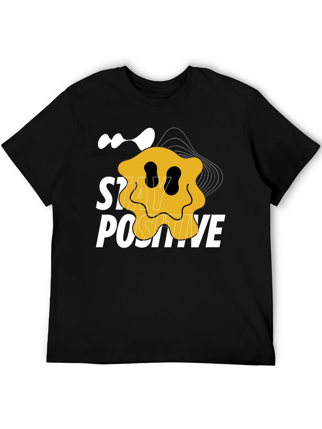 Stay Positive Graphic Tee - Black
