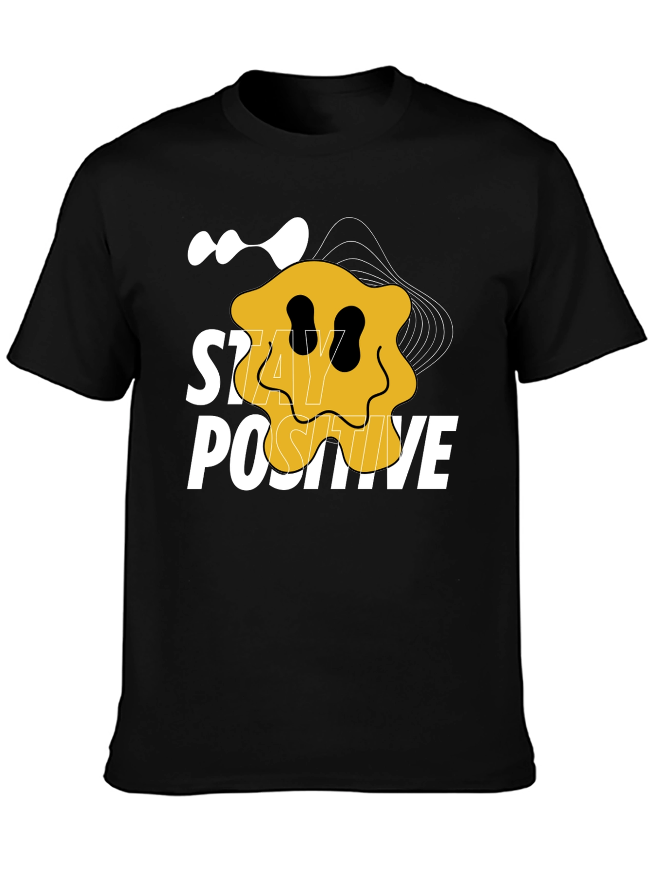 Stay Positive Graphic Tee - Black
