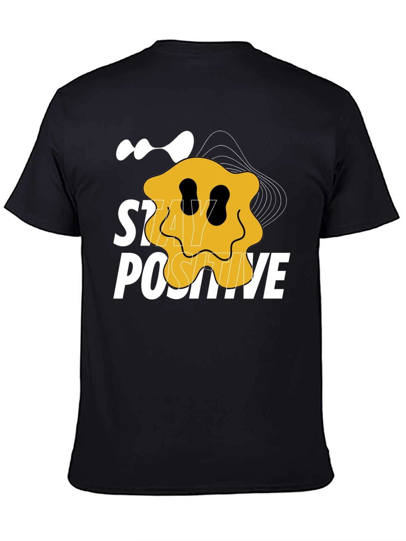Stay Positive Graphic Tee - Black