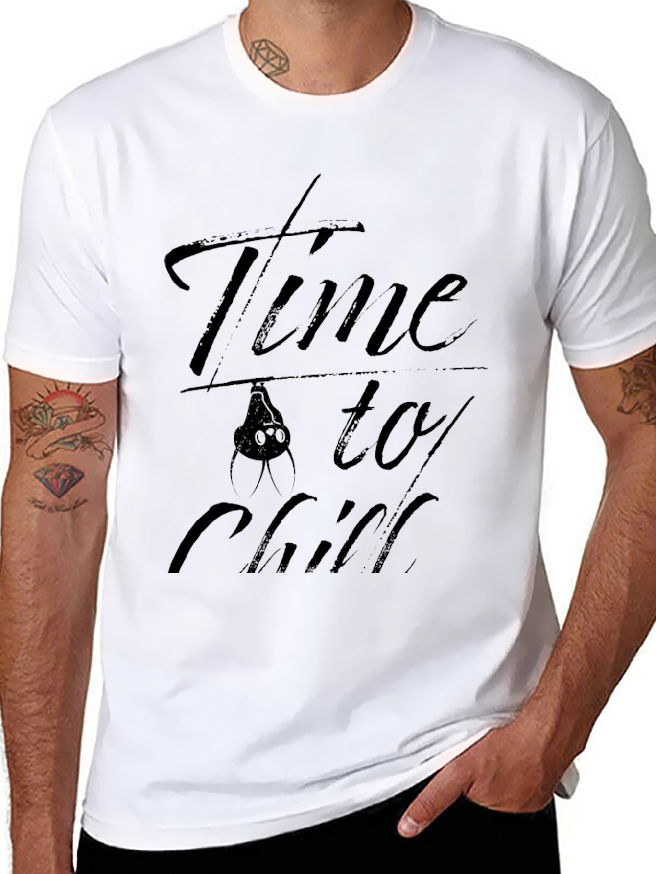 Time to Chill Bat Graphic T-Shirt