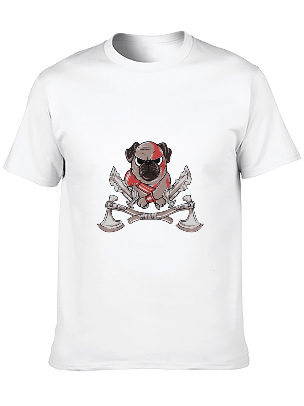 Warrior Pug Black Graphic Tee
