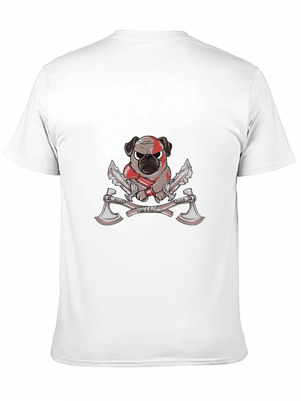 Warrior Pug Black Graphic Tee