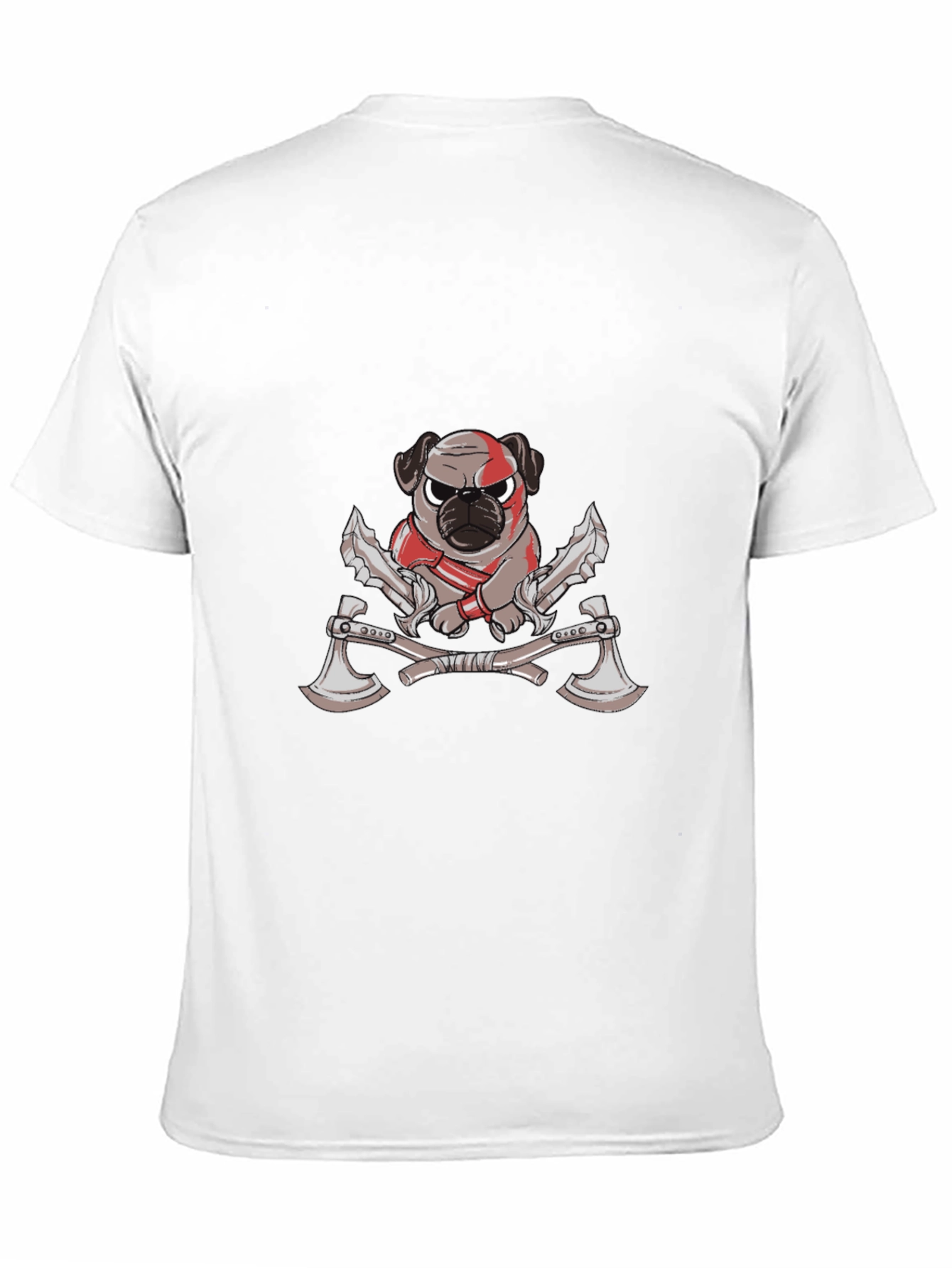 Warrior Pug Black Graphic Tee