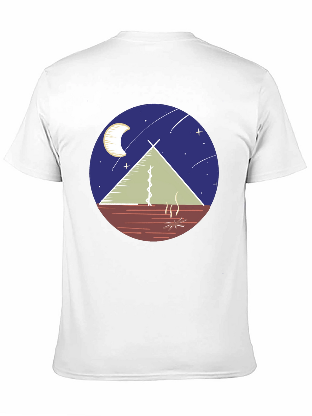 Camping Tee: Moonlit Tent Scene
