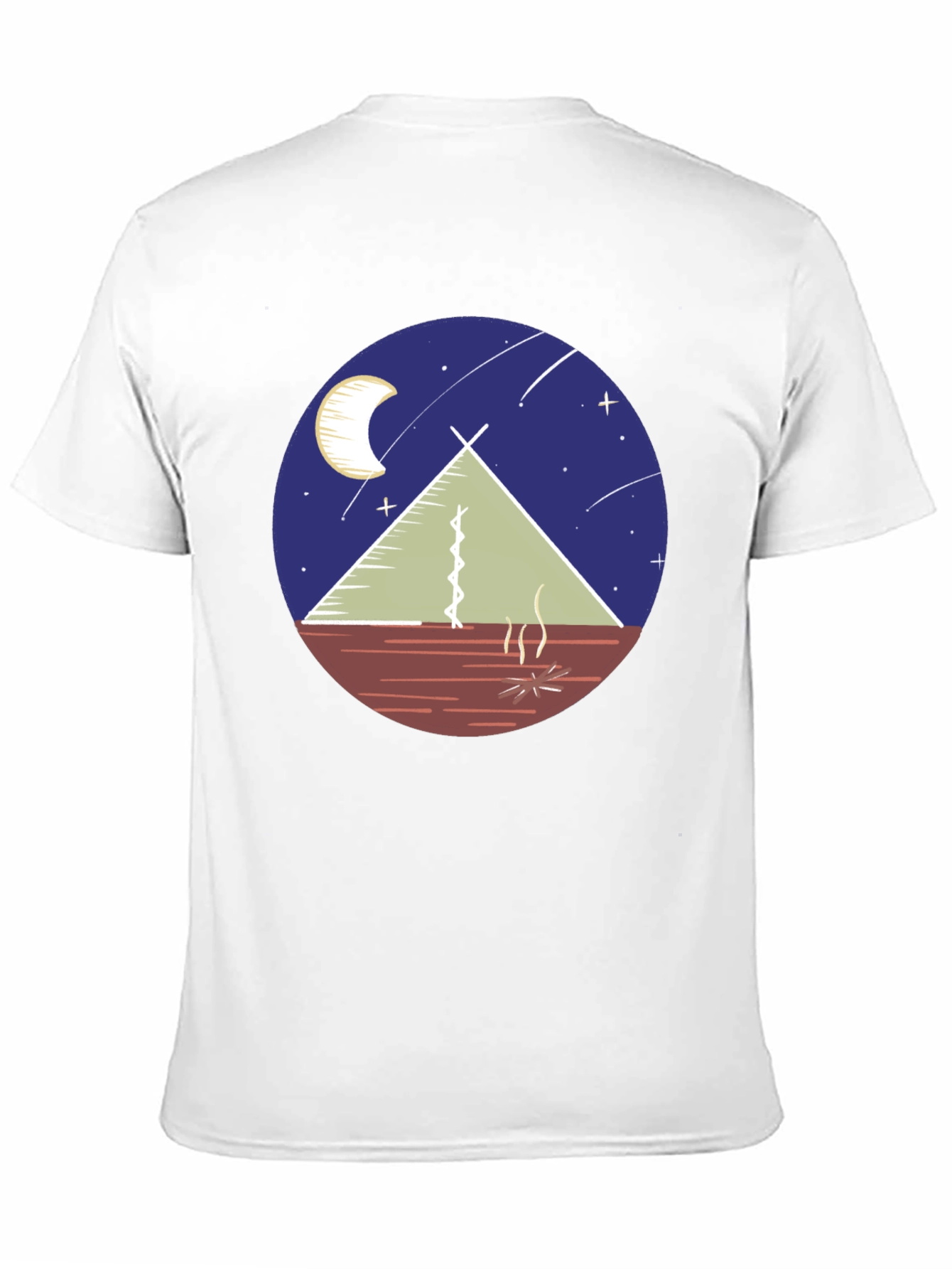 Camping Tee: Moonlit Tent Scene