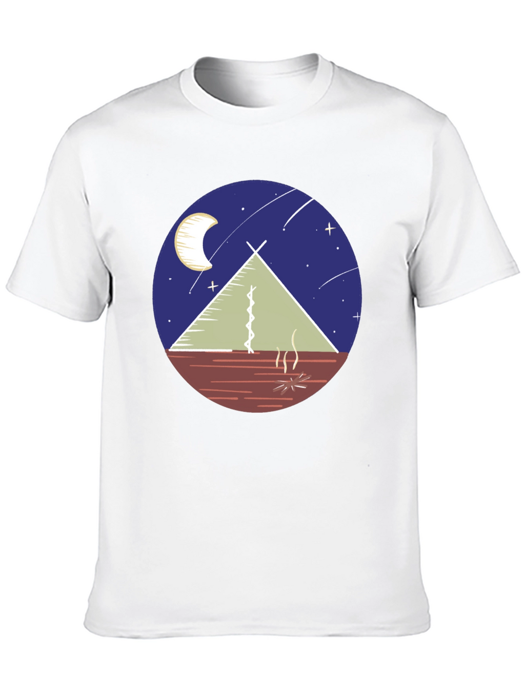 Camping Tee: Moonlit Tent Scene