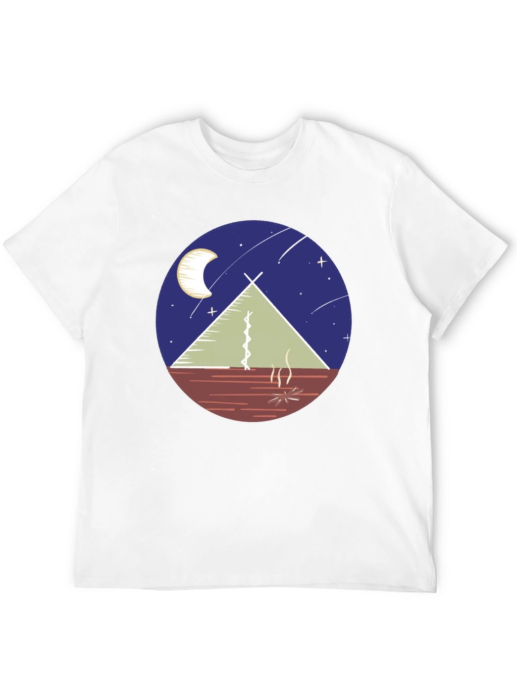 Camping Tee: Moonlit Tent Scene