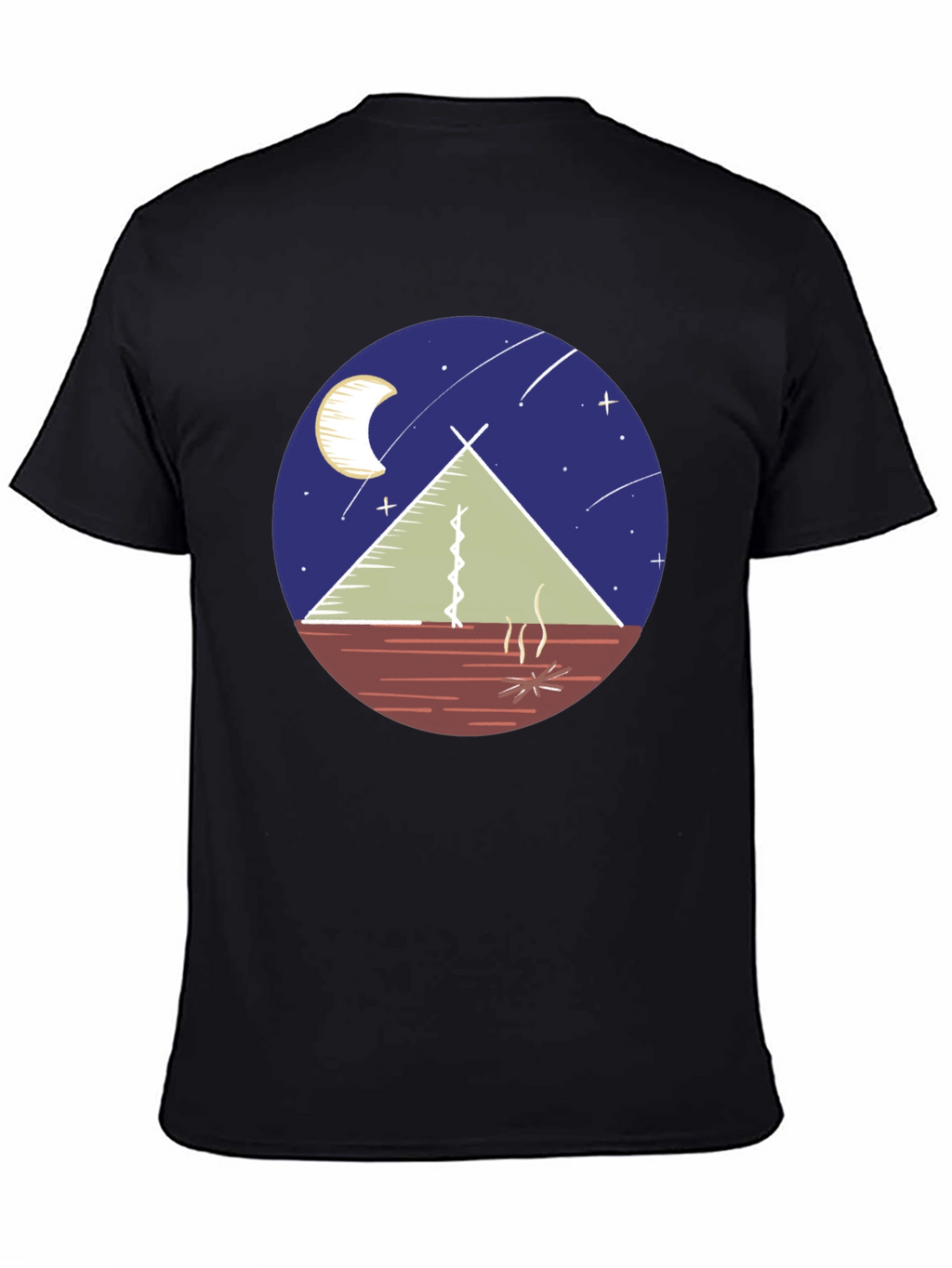 Camping Tee: Moonlit Tent Scene