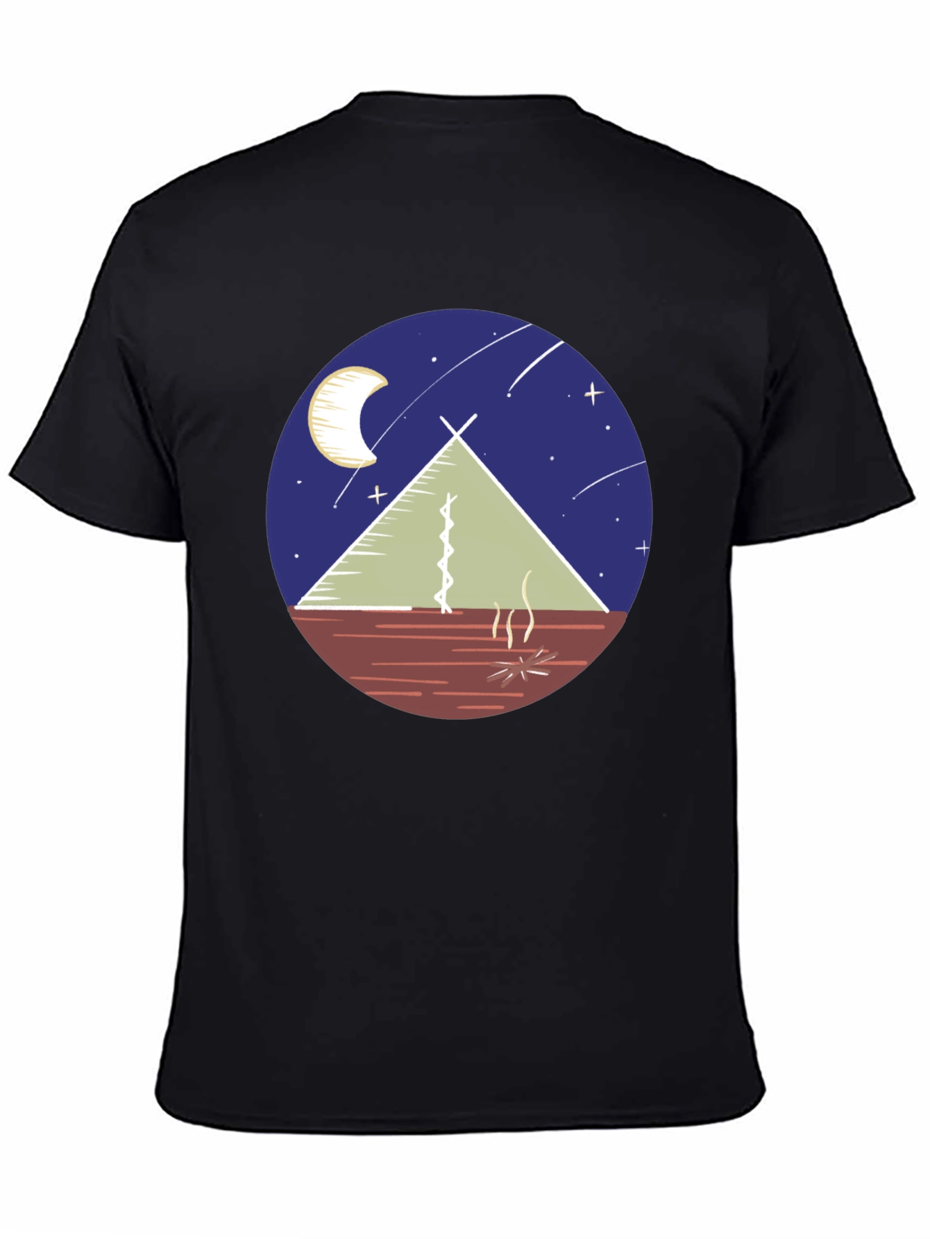 Camping Tee: Moonlit Tent Scene