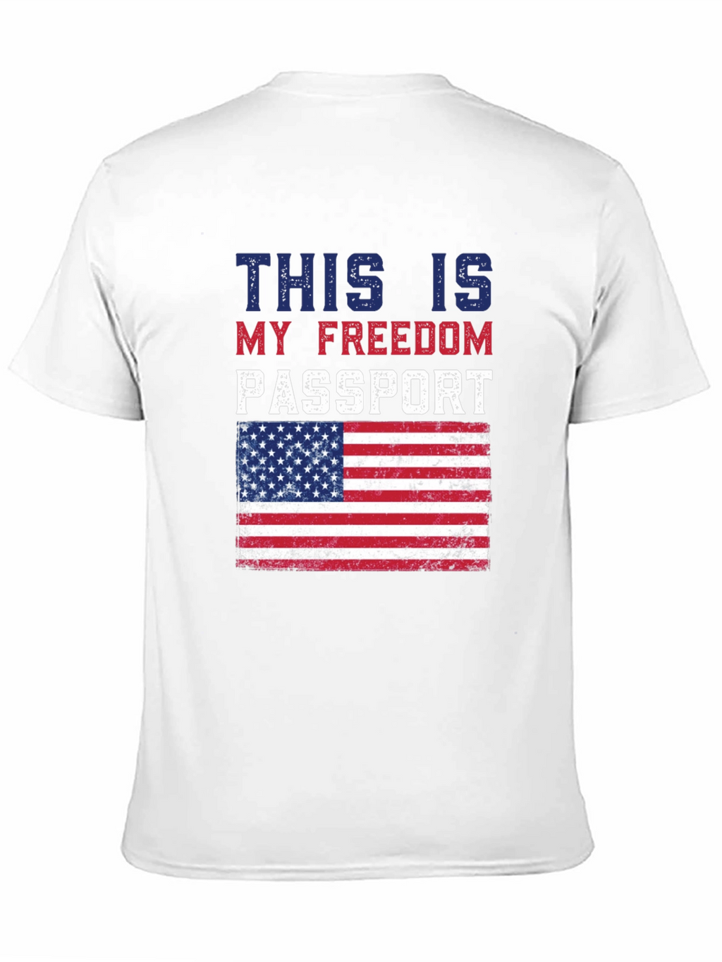Freedom Passport USA Flag Graphic T-Shirt