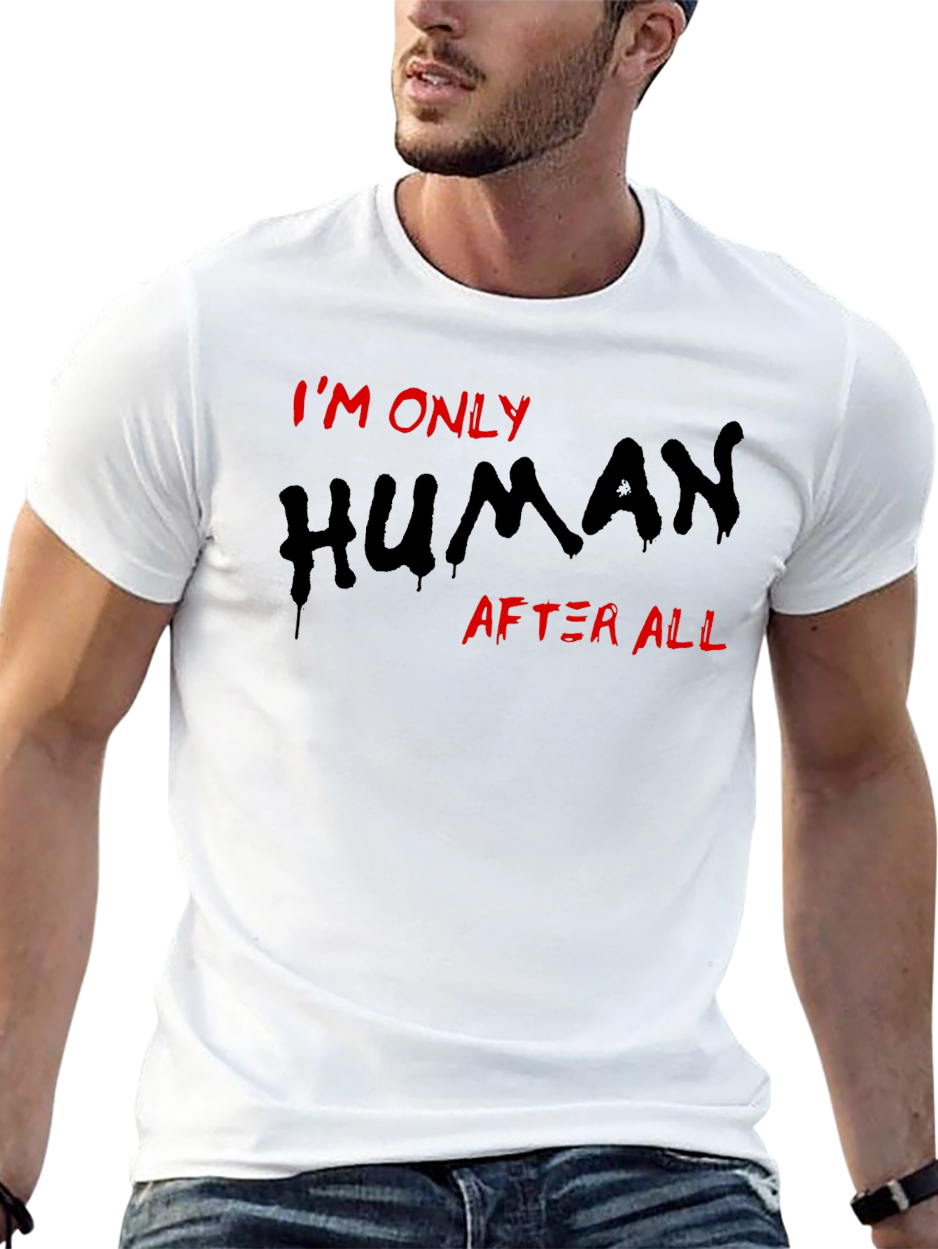 Im Only Human T-Shirt Black Tee