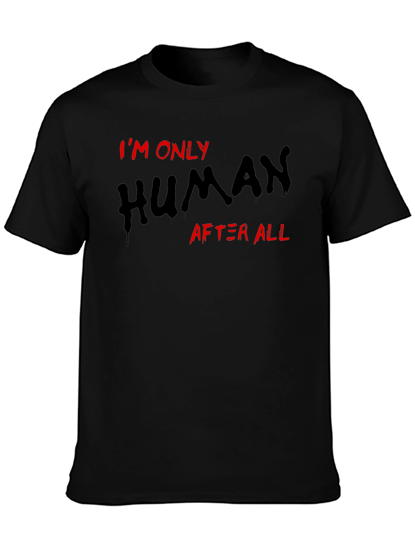 Im Only Human T-Shirt Black Tee