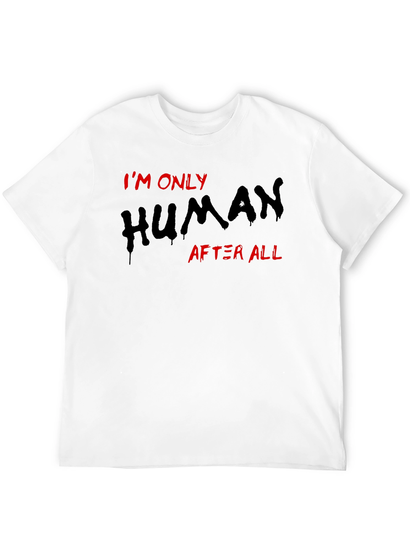 Im Only Human T-Shirt Black Tee