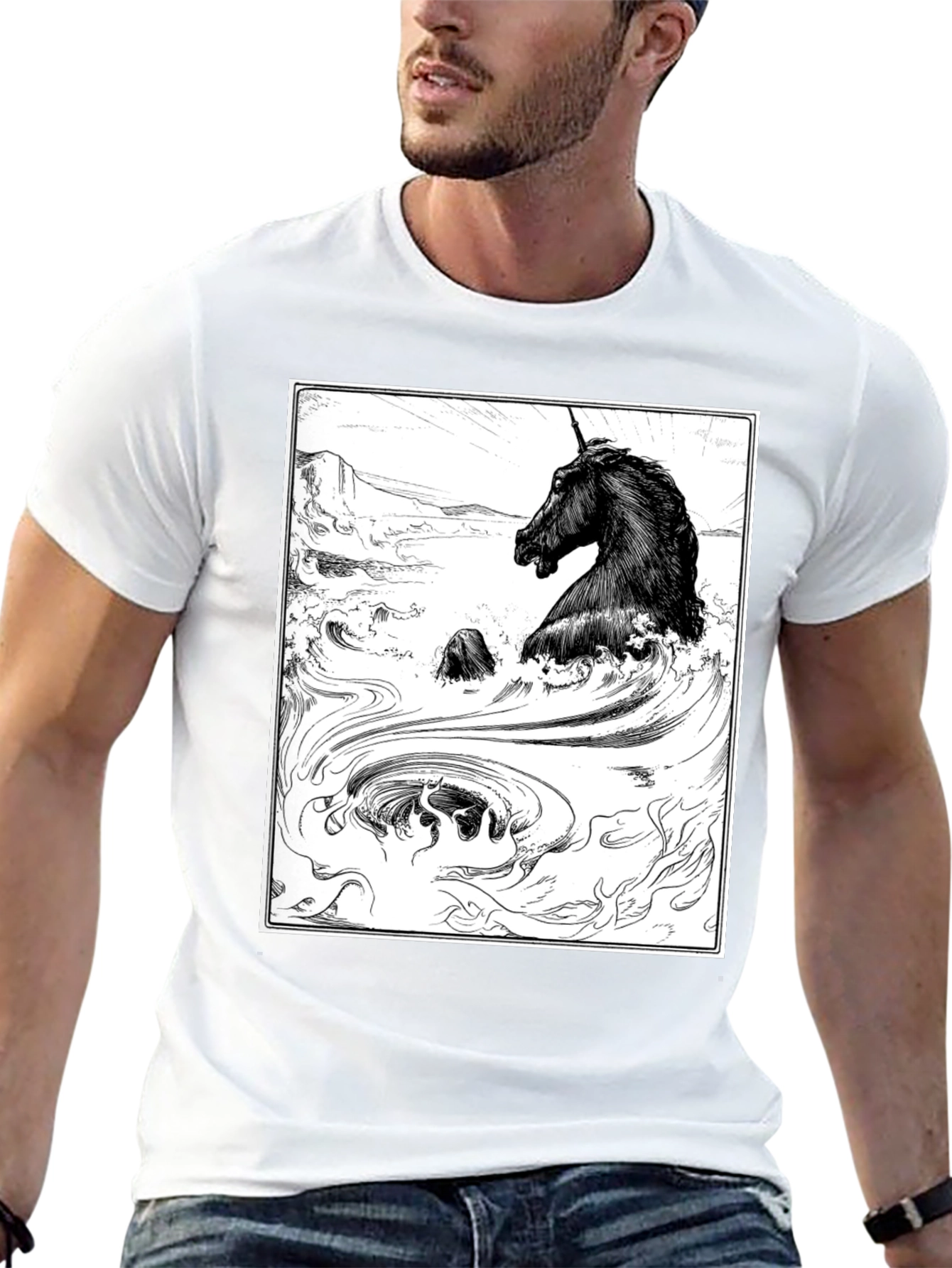 Unicorn Graphic T-Shirt - Black