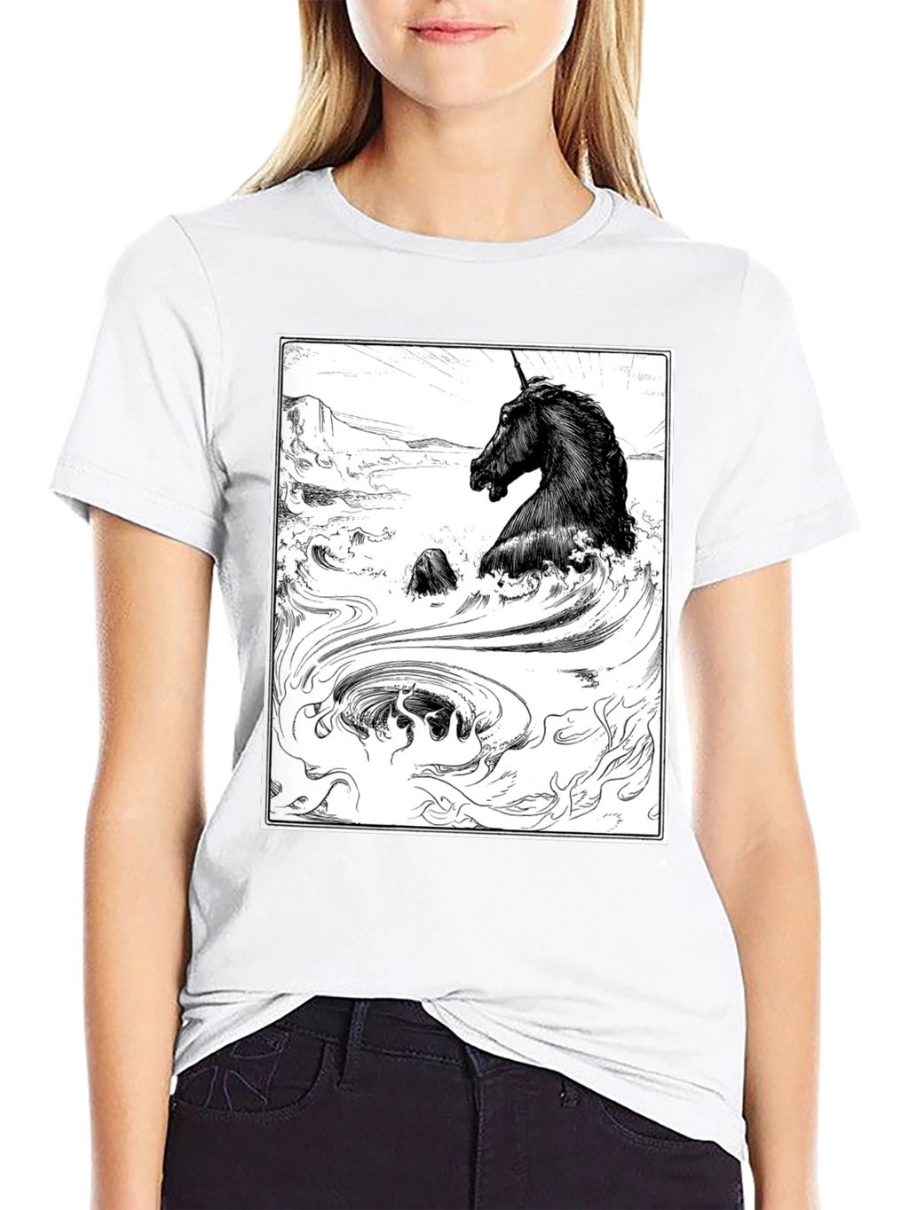 Unicorn Graphic T-Shirt - Black