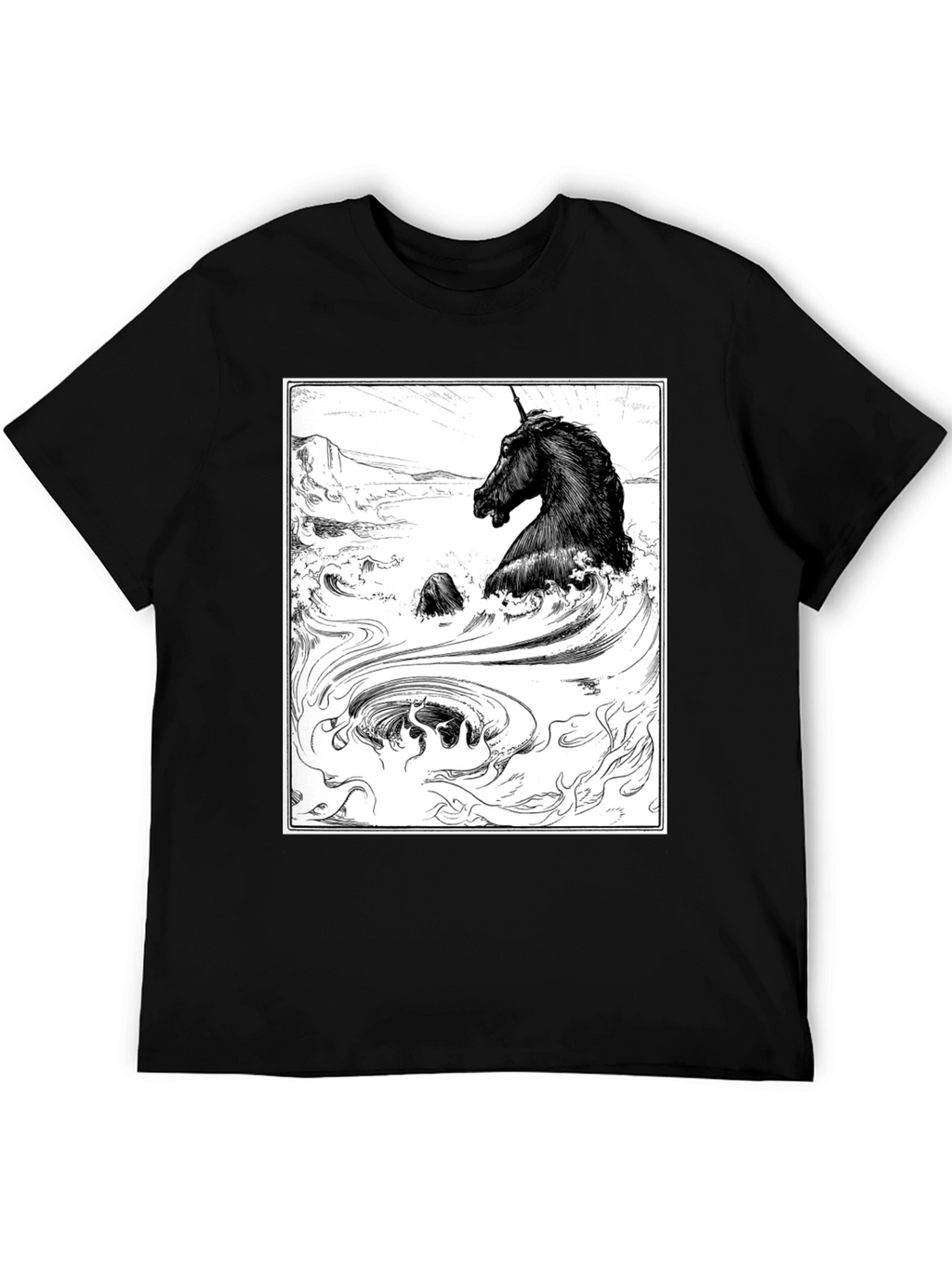 Unicorn Graphic T-Shirt - Black