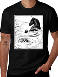 Unicorn Graphic T-Shirt - Black