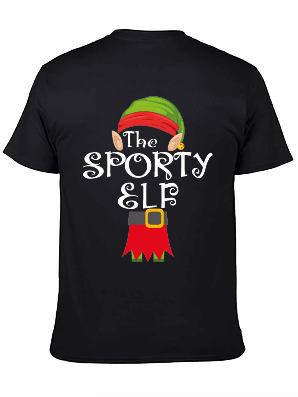 Sporty Elf Graphic T-Shirt - Christmas Holiday Tee