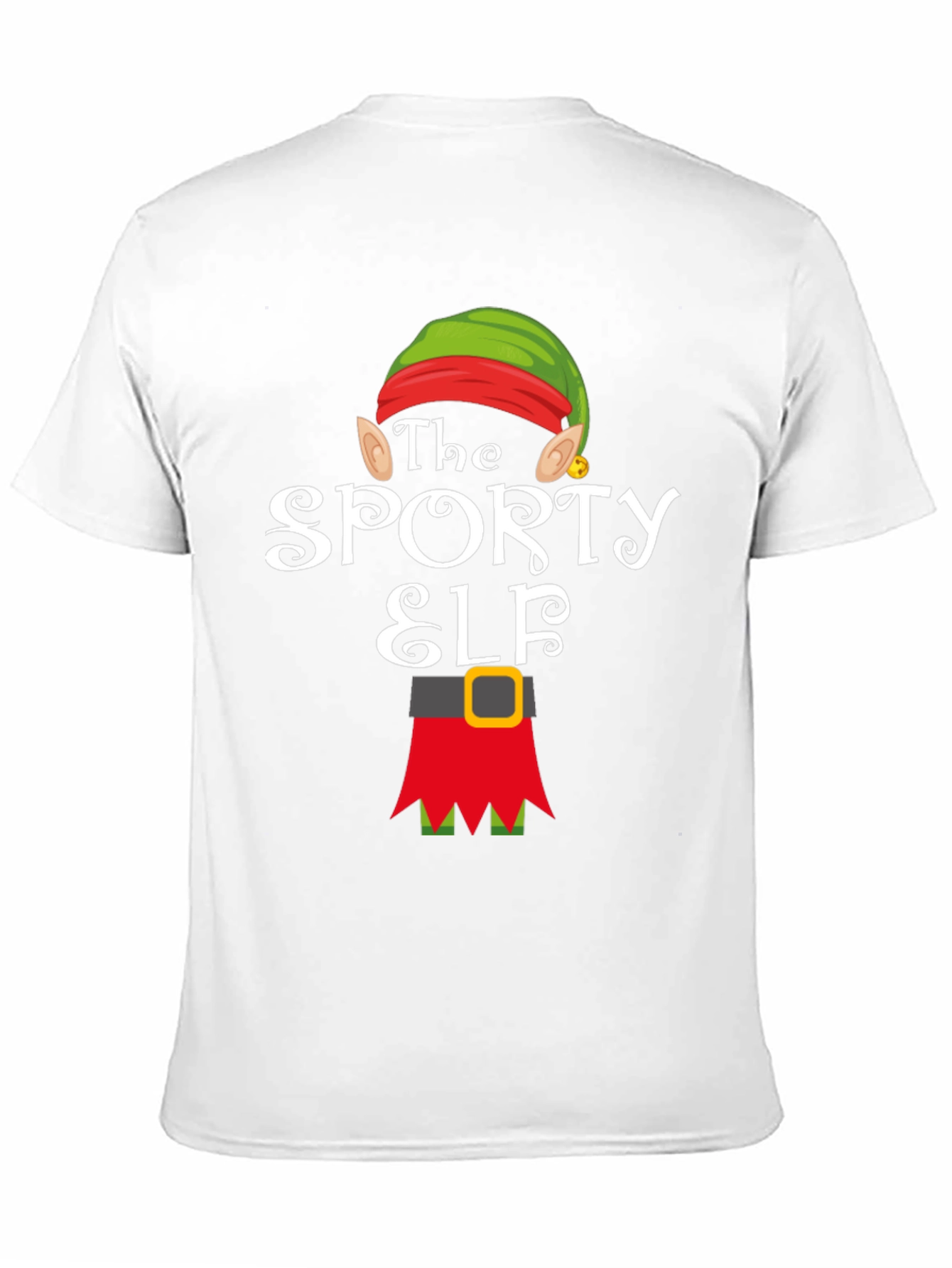Sporty Elf Graphic T-Shirt - Christmas Holiday Tee