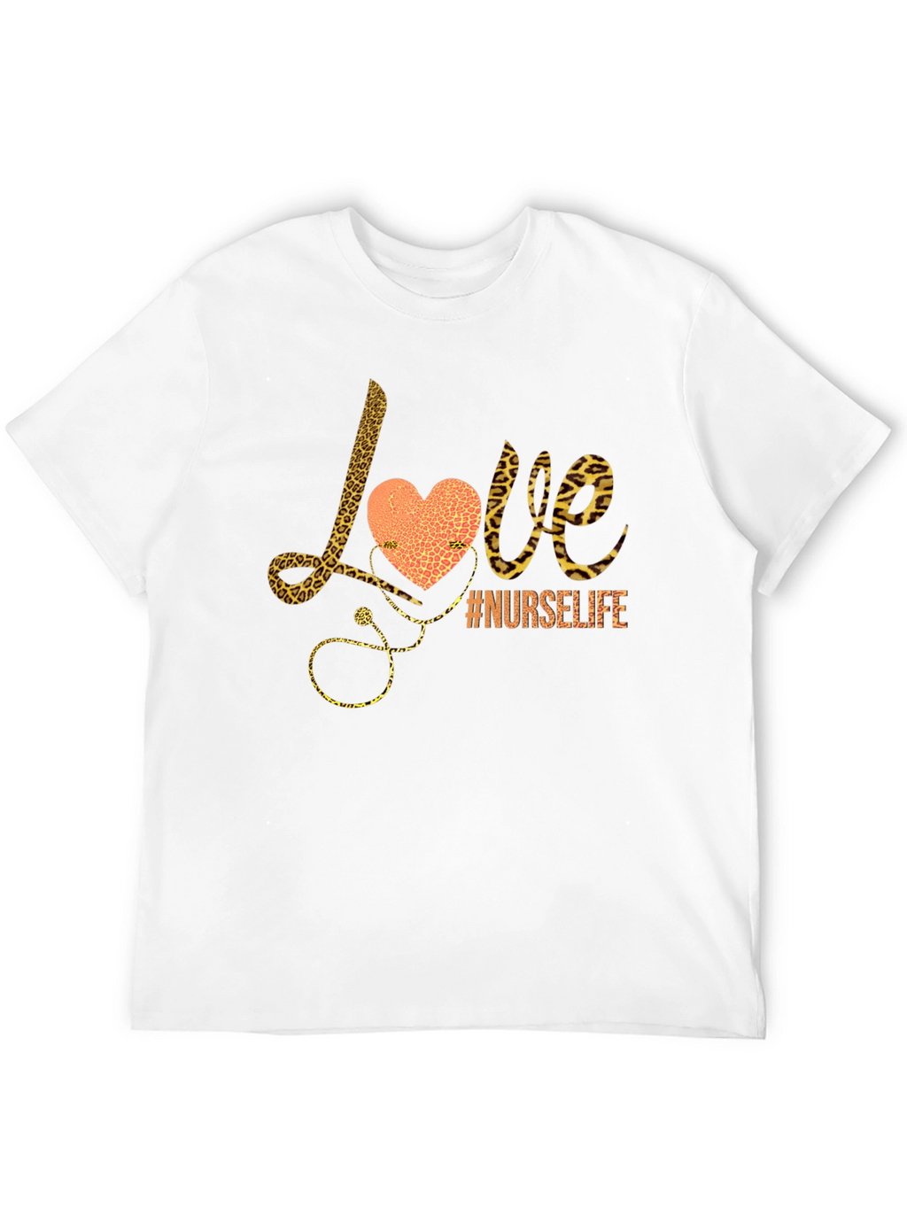 Nurse Life Love Leopard Print Graphic Tee