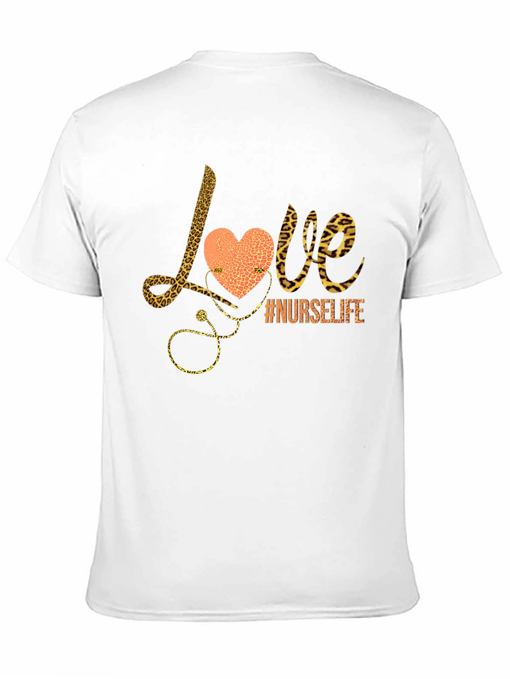 Nurse Life Love Leopard Print Graphic Tee