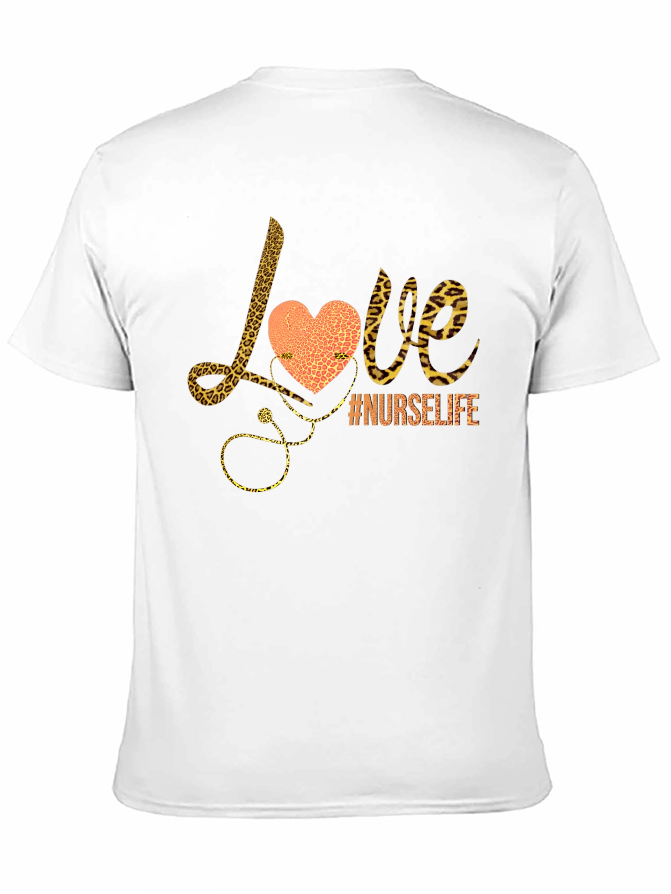 Nurse Life Love Leopard Print Graphic Tee