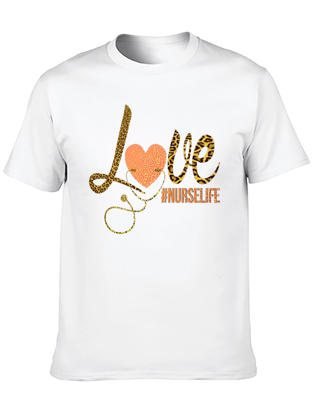 Nurse Life Love Leopard Print Graphic Tee