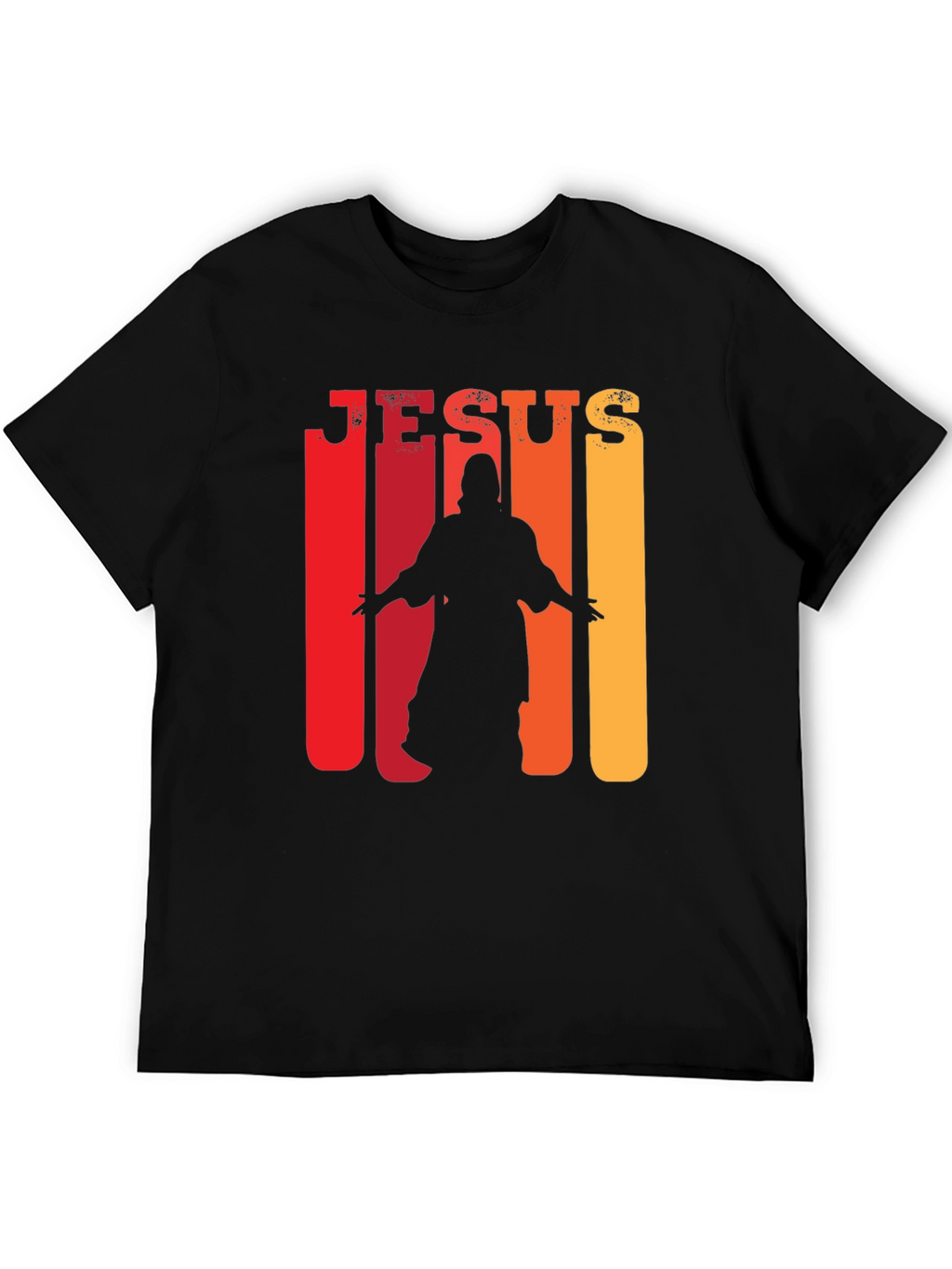 Jesus Silhouette Retro T-Shirt - Christian Faith Tee