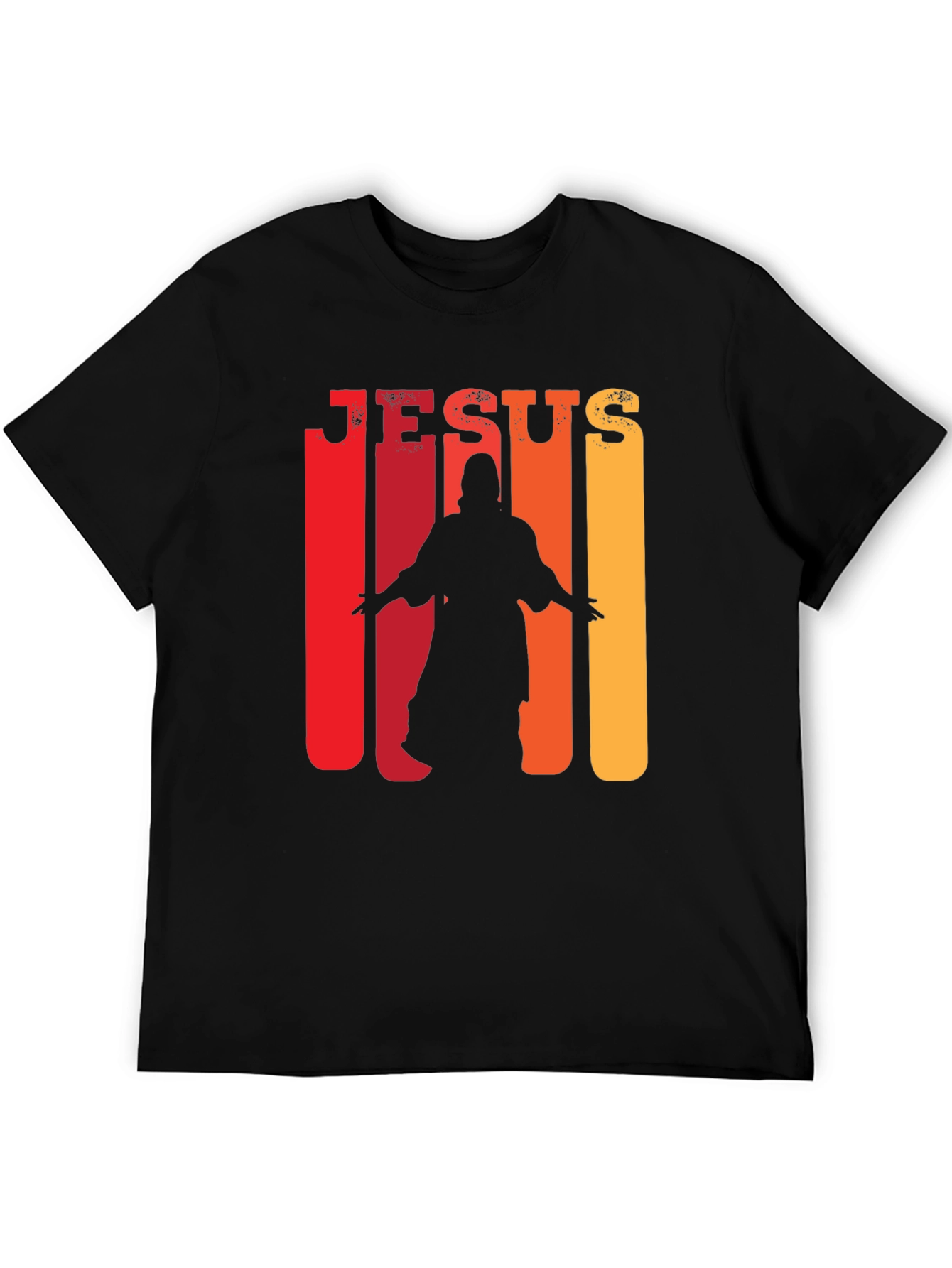 Jesus Silhouette Retro T-Shirt - Christian Faith Tee