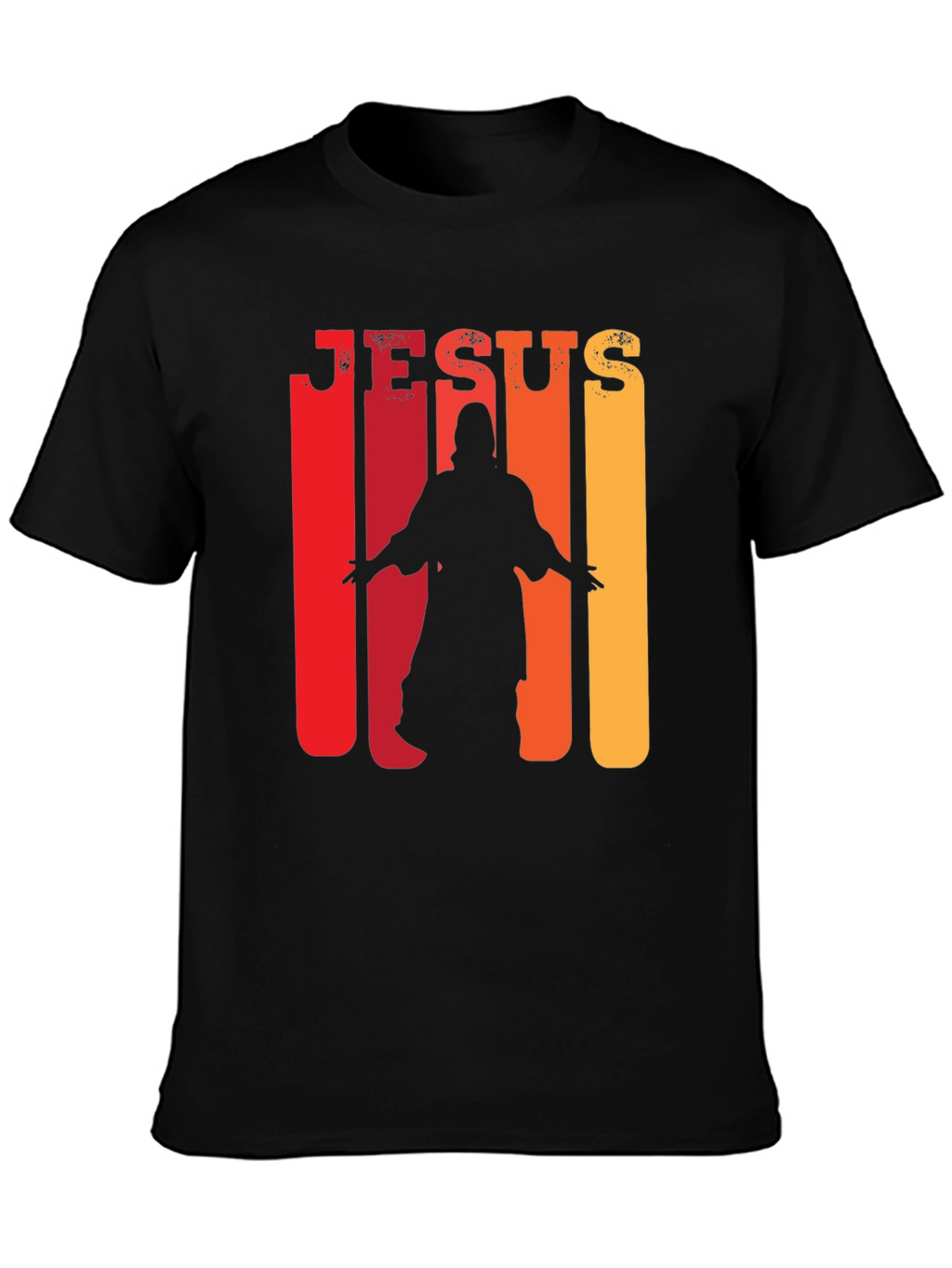 Jesus Silhouette Retro T-Shirt - Christian Faith Tee