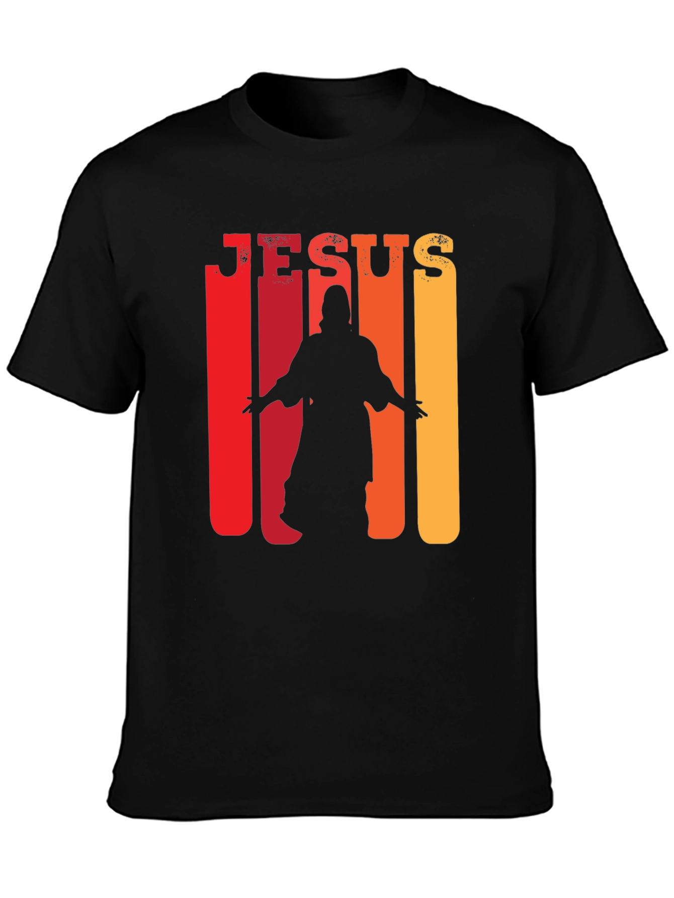 Jesus Silhouette Retro T-Shirt - Christian Faith Tee