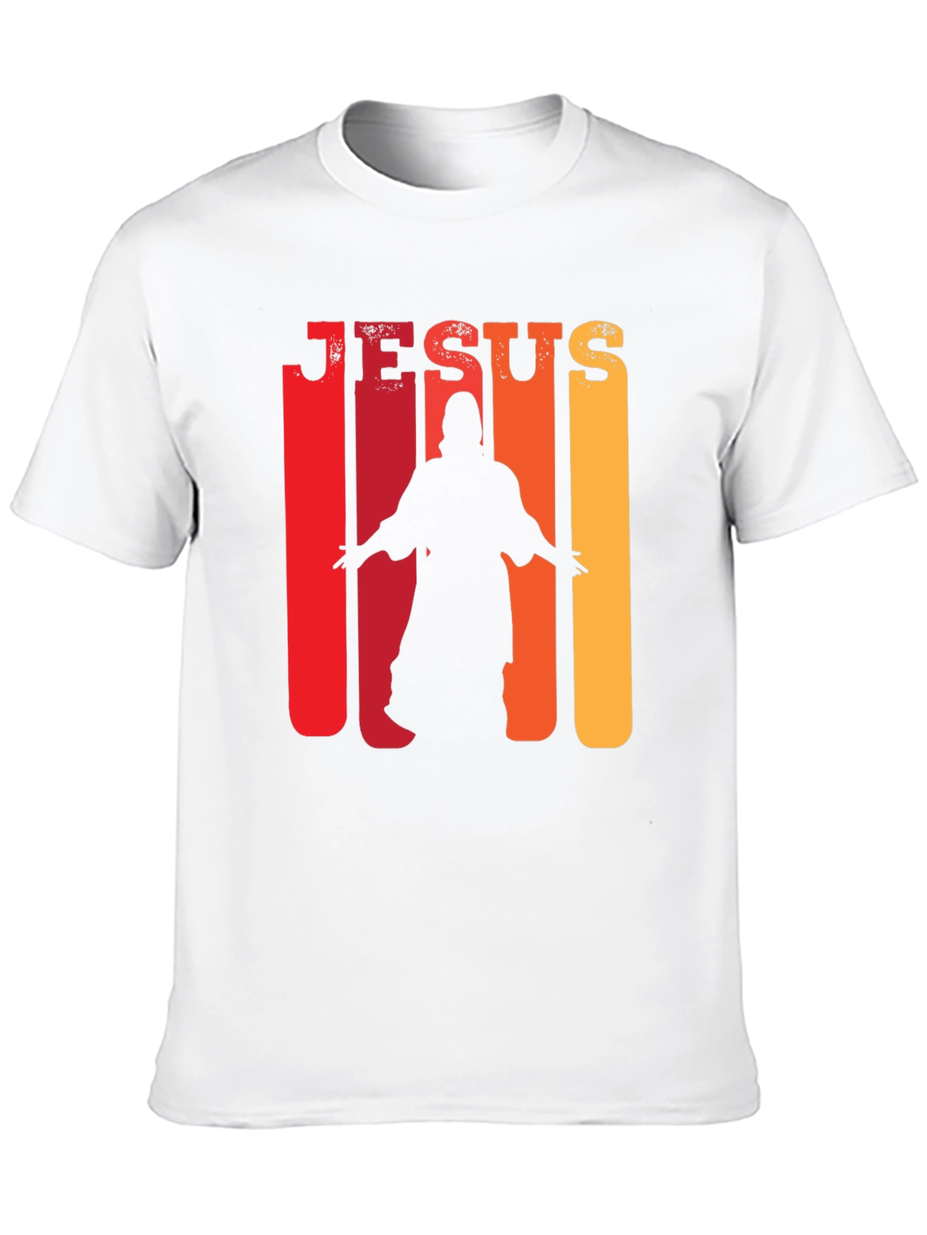 Jesus Silhouette Retro T-Shirt - Christian Faith Tee