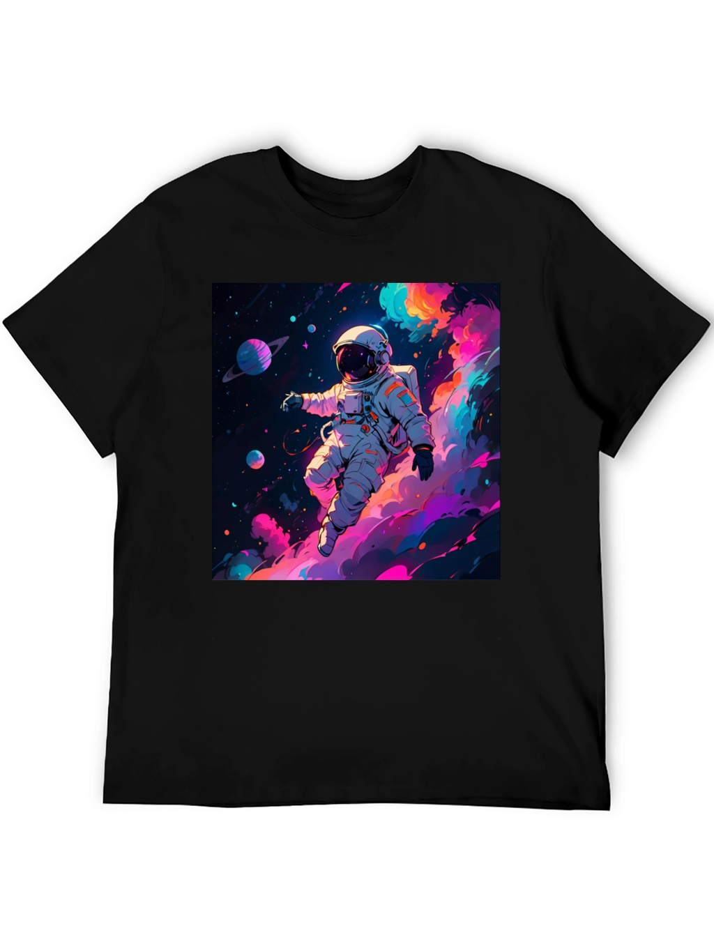 Astronaut Galaxy Print T-Shirt