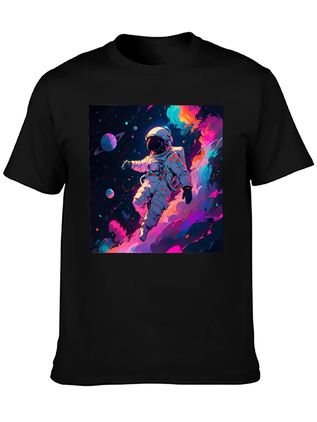 Astronaut Galaxy Print T-Shirt