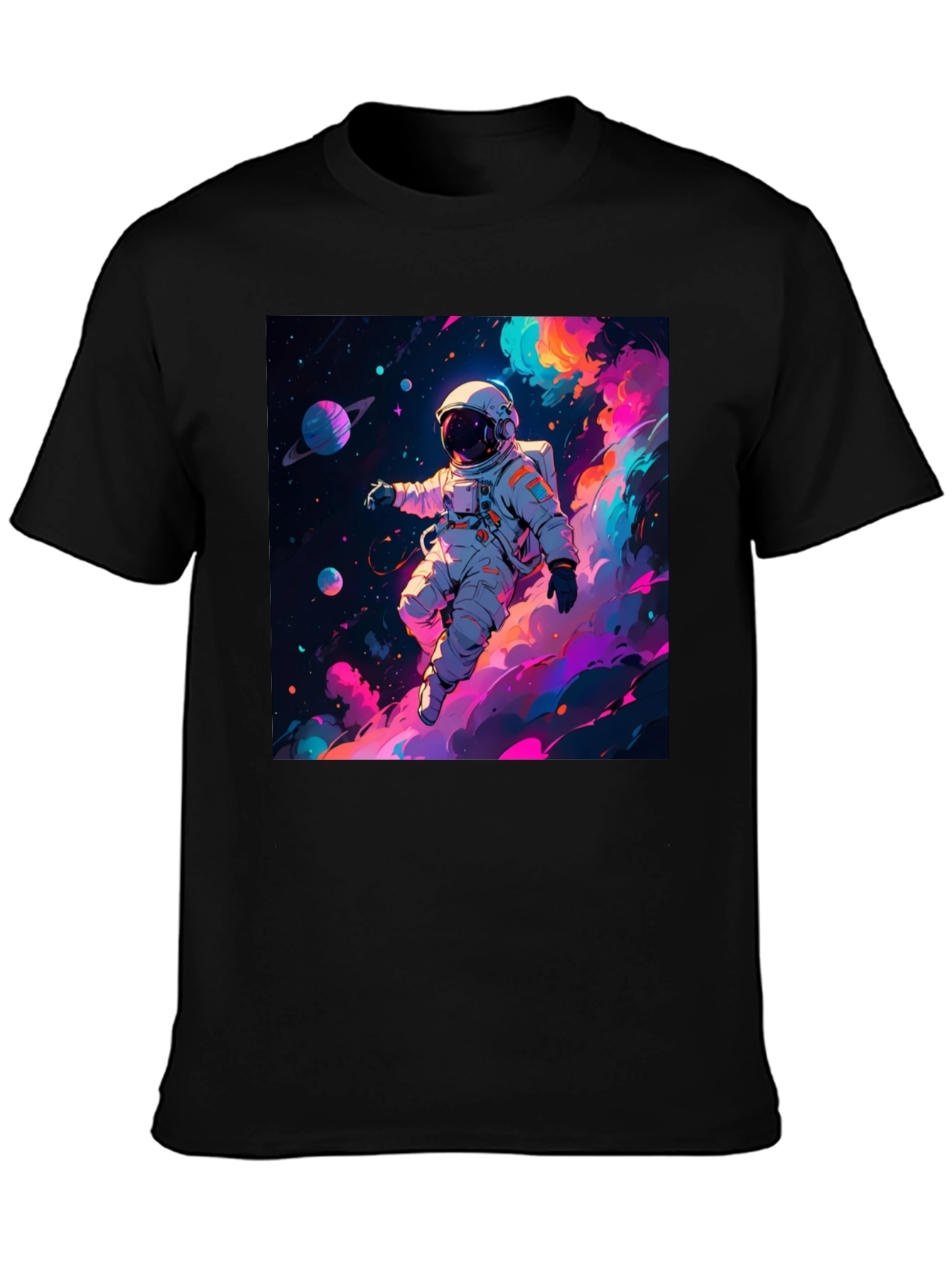 Astronaut Galaxy Print T-Shirt