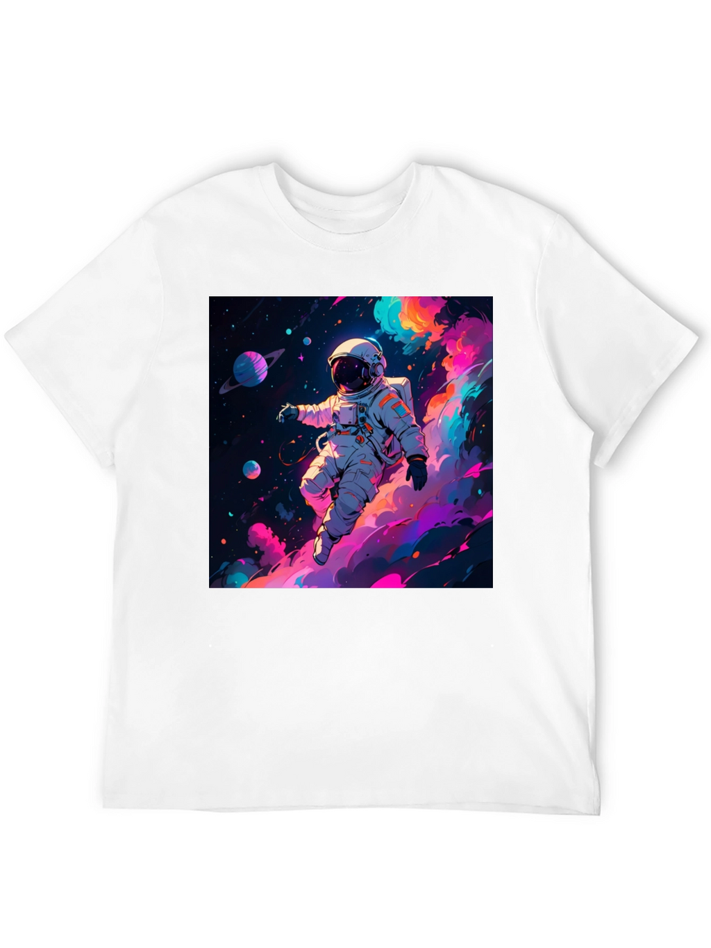 Astronaut Galaxy Print T-Shirt