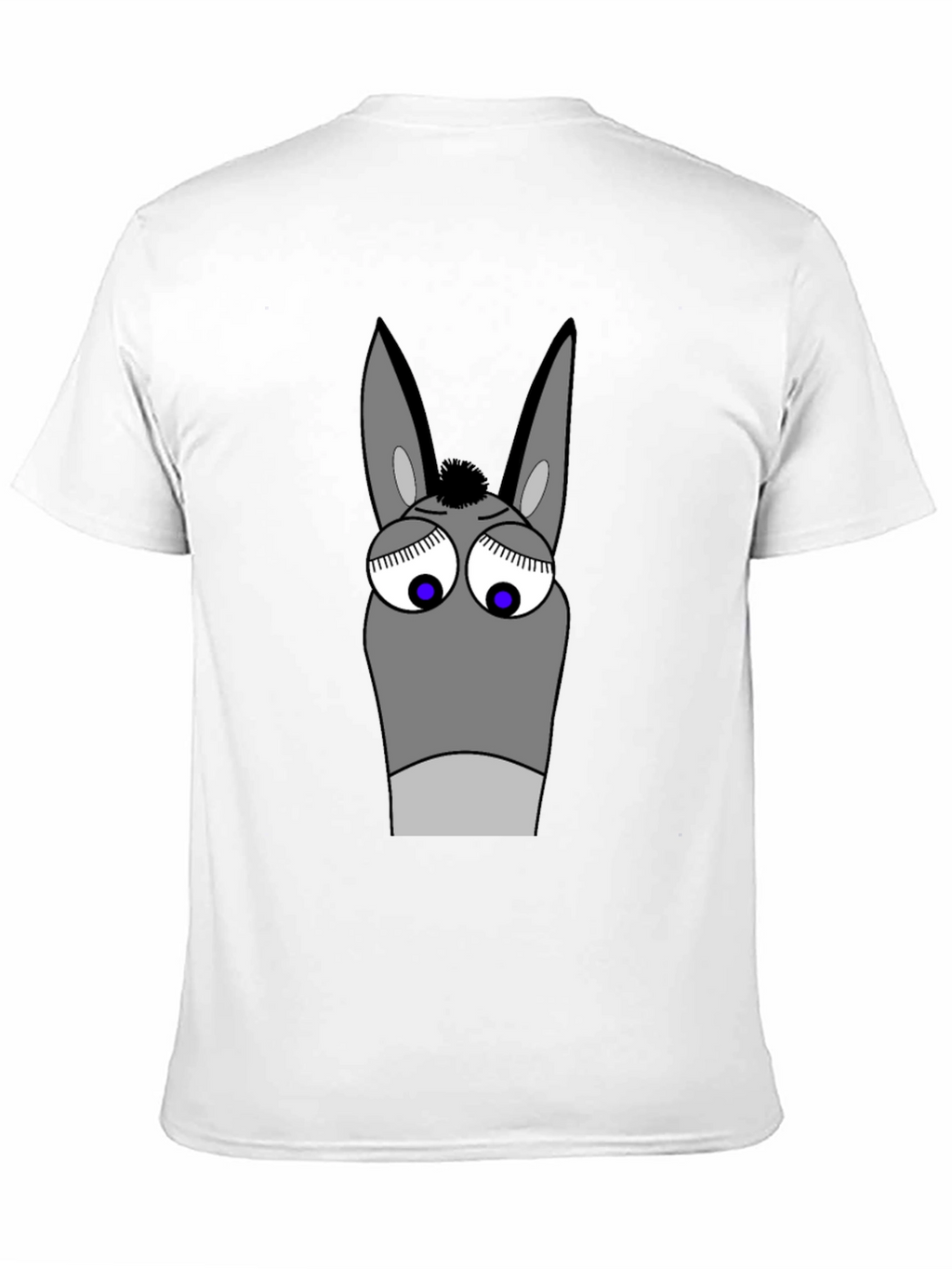Funny Donkey Cartoon Graphic T-Shirt - Black
