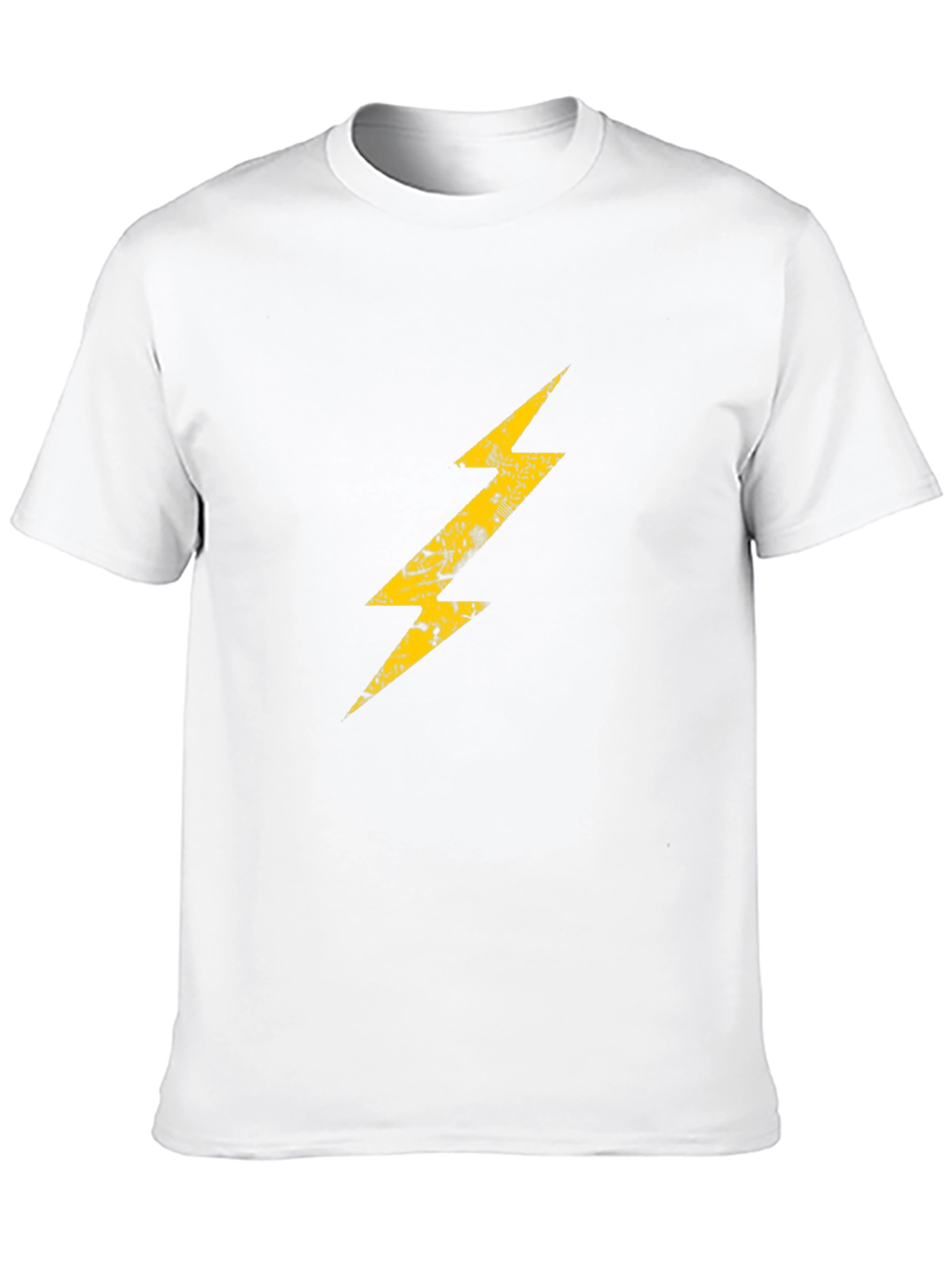 Black T-Shirt with Lightning Bolt Graphic Print