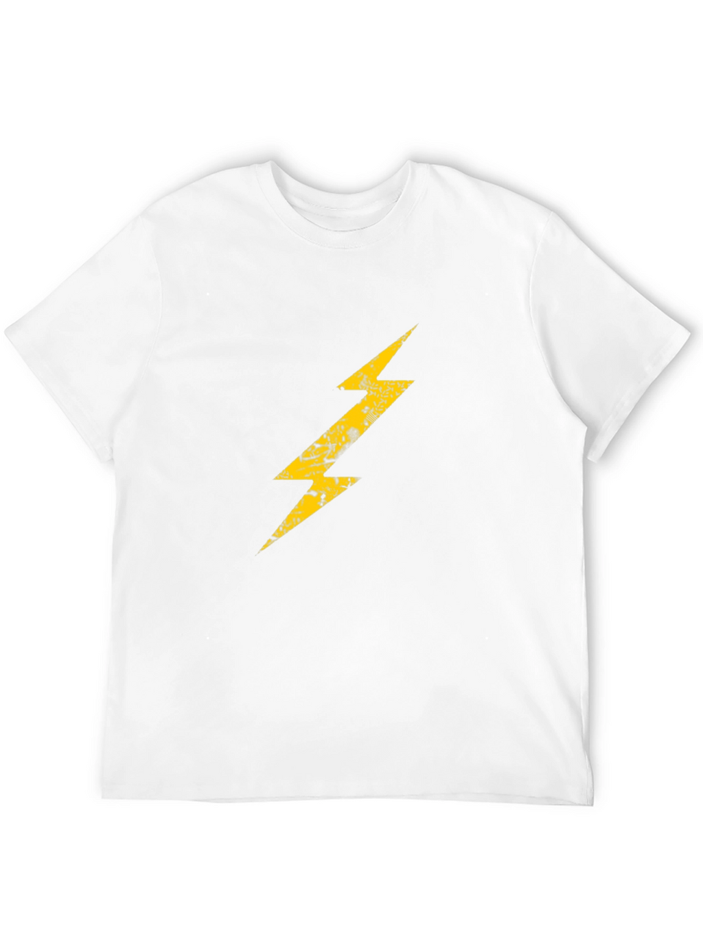 Black T-Shirt with Lightning Bolt Graphic Print