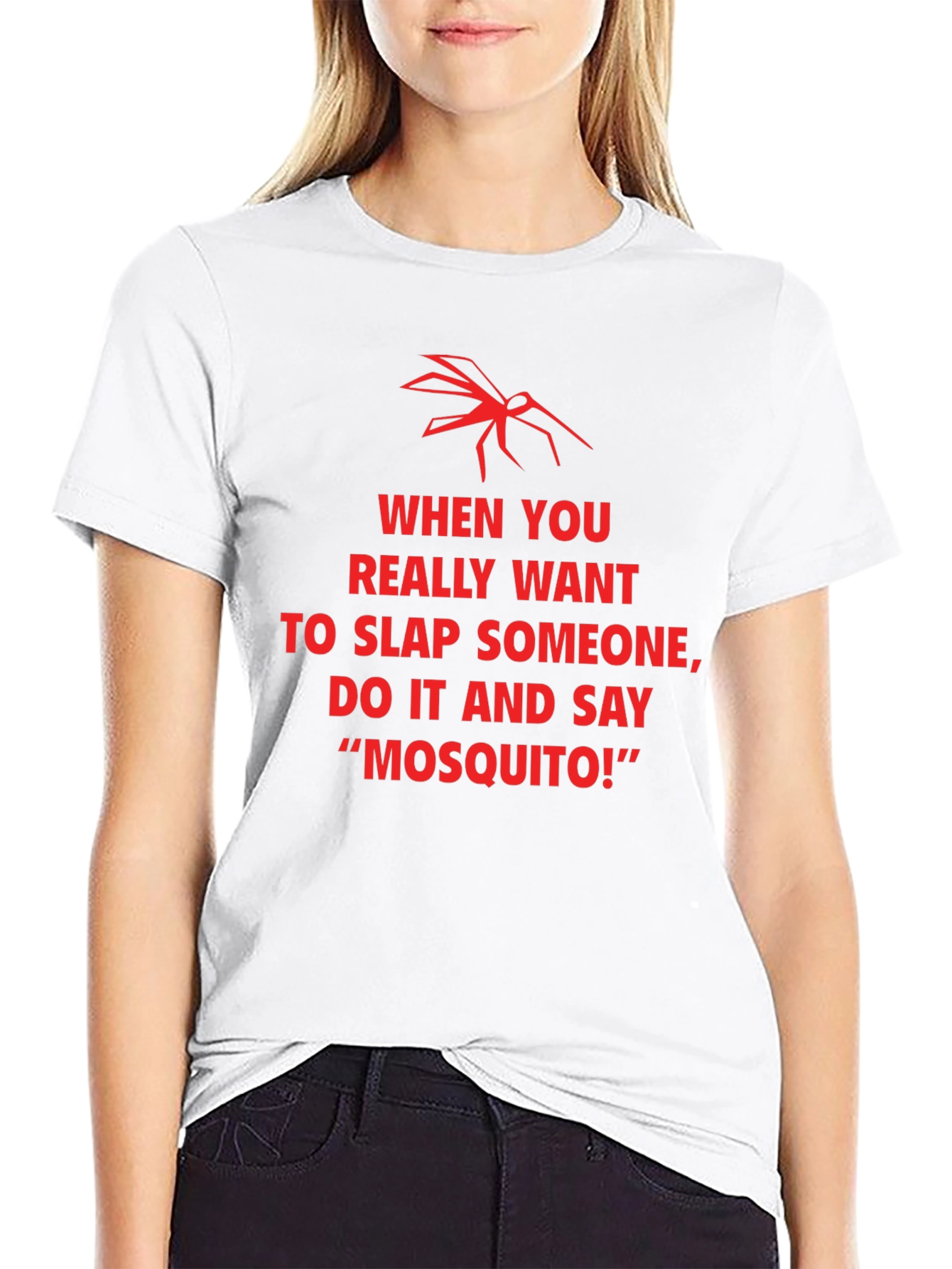Funny Mosquito Slap Graphic T-Shirt